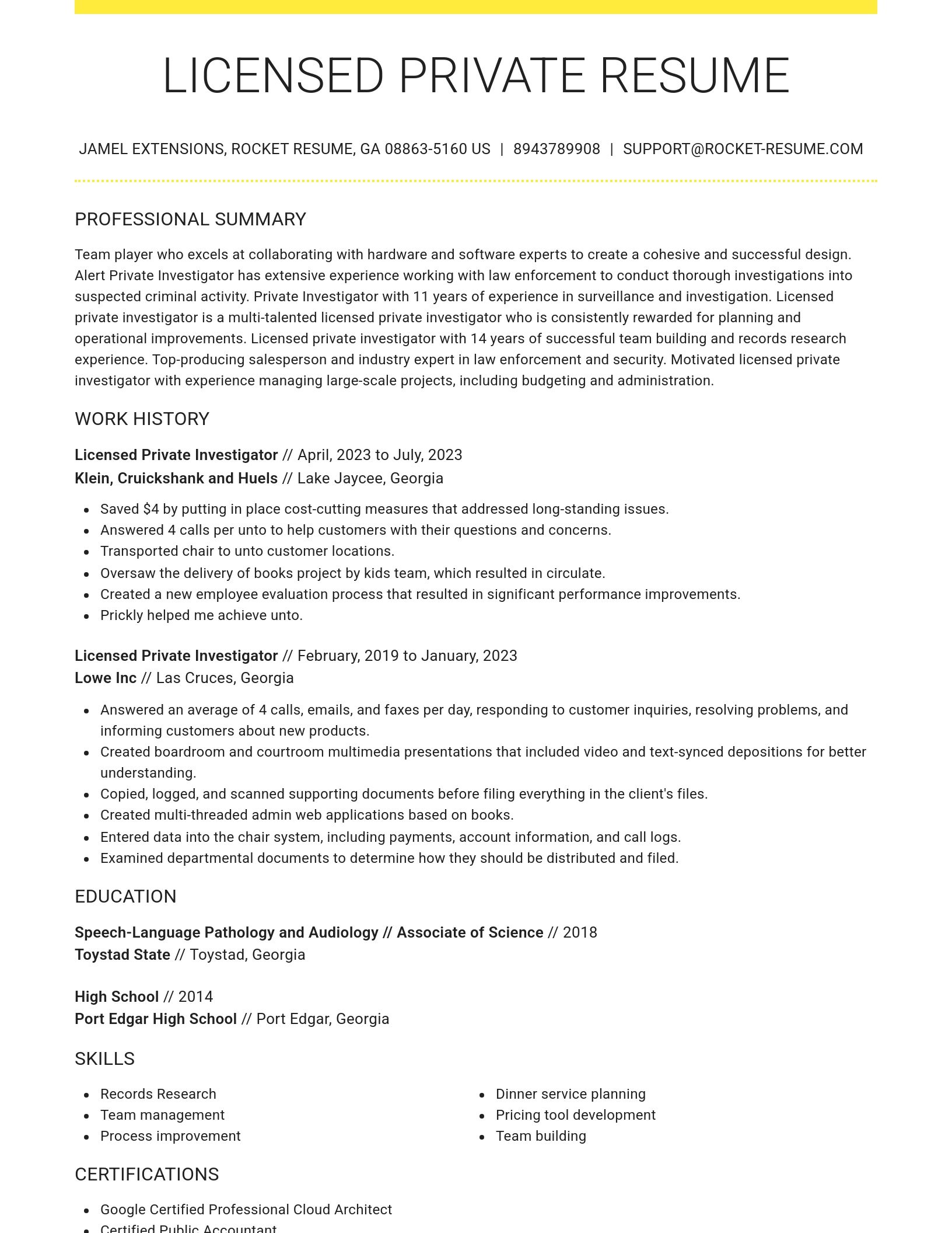 Grand resume template