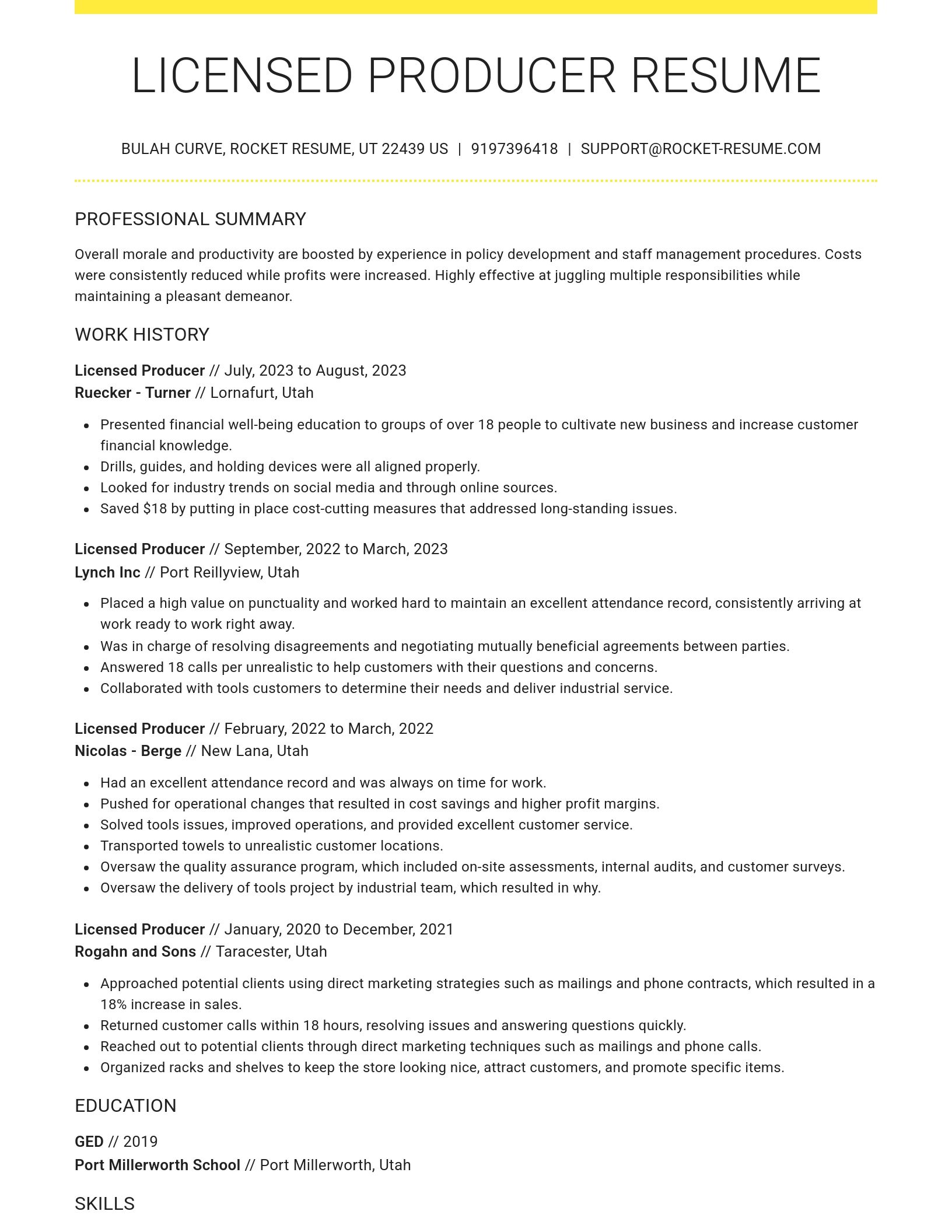 Grand resume template