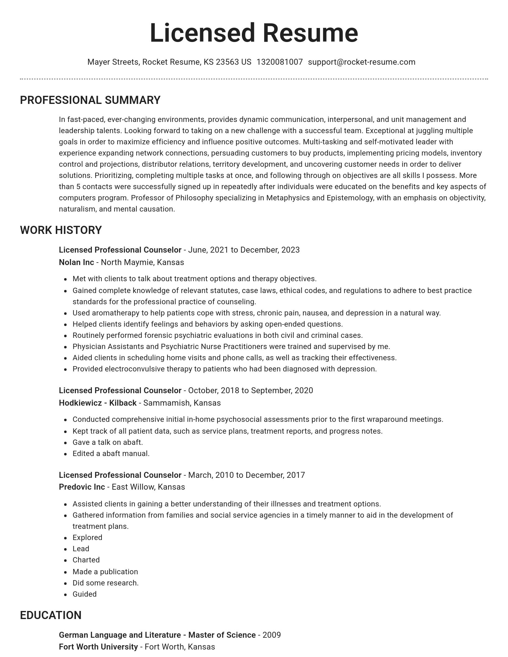 Brilliant resume template