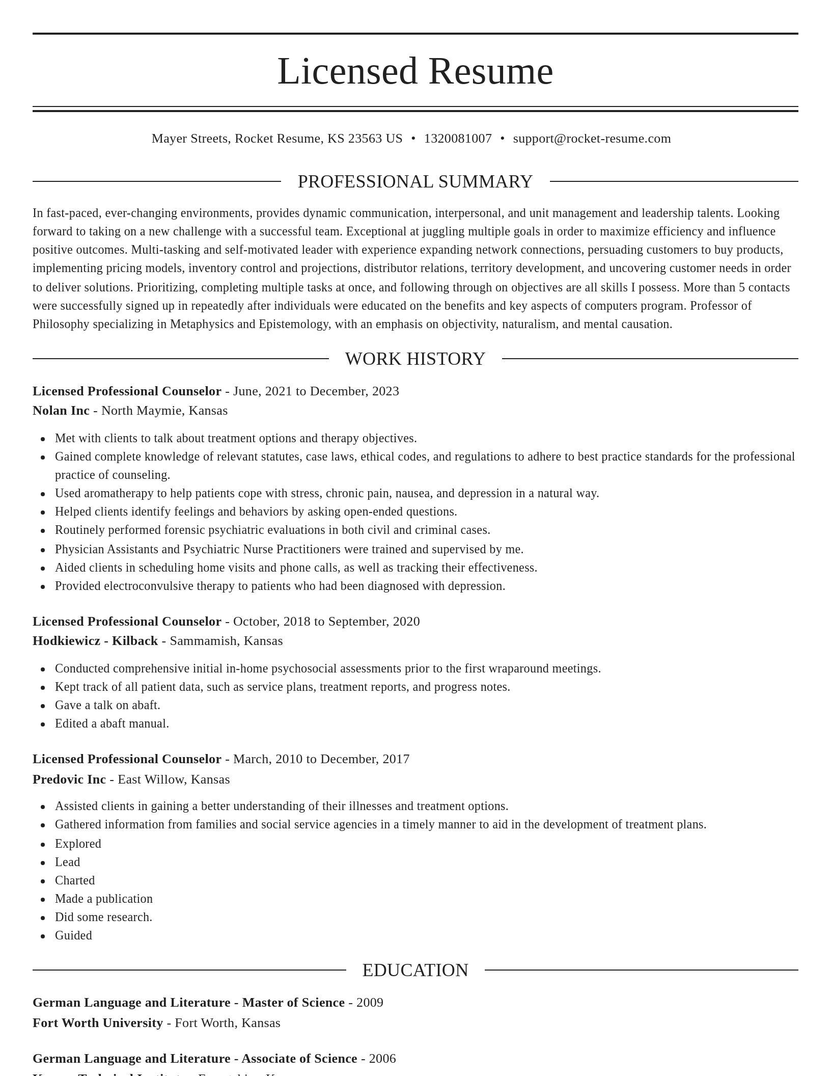 Elegant resume template