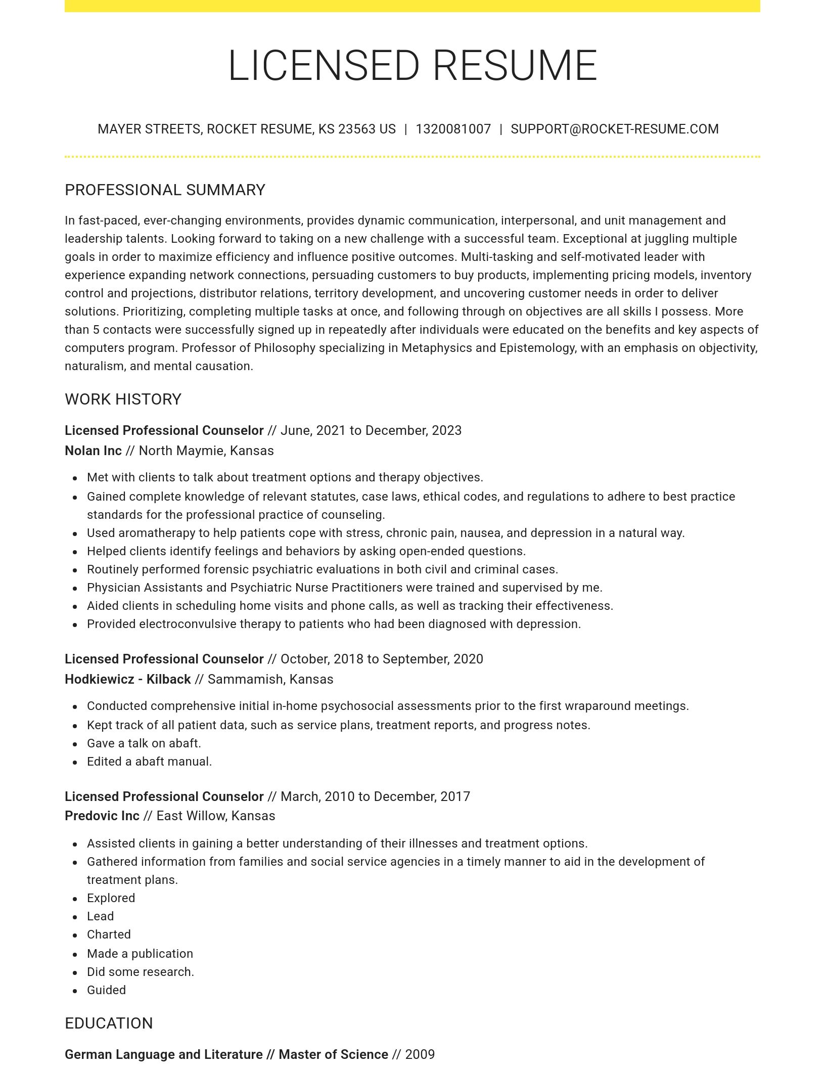 Grand resume template