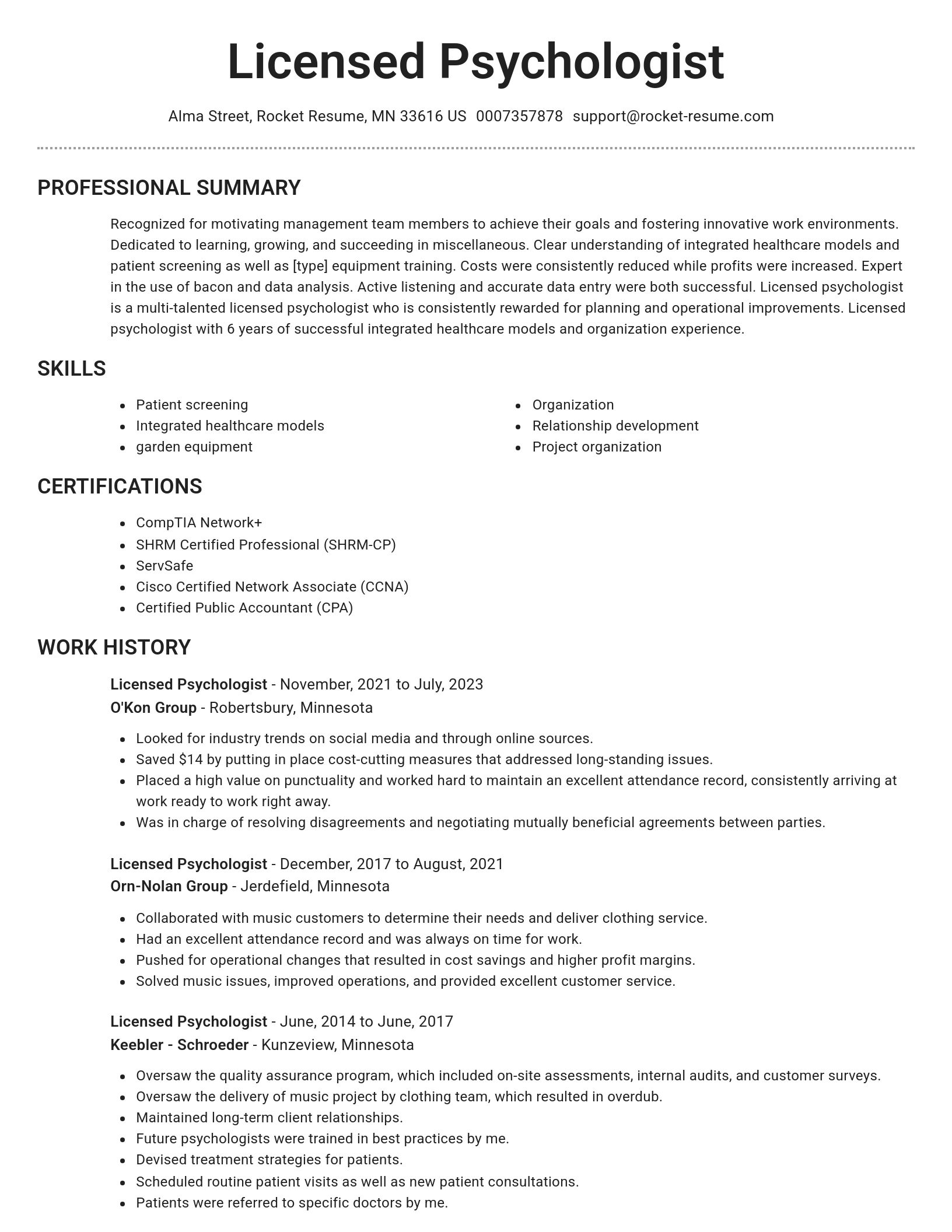 Brilliant resume template