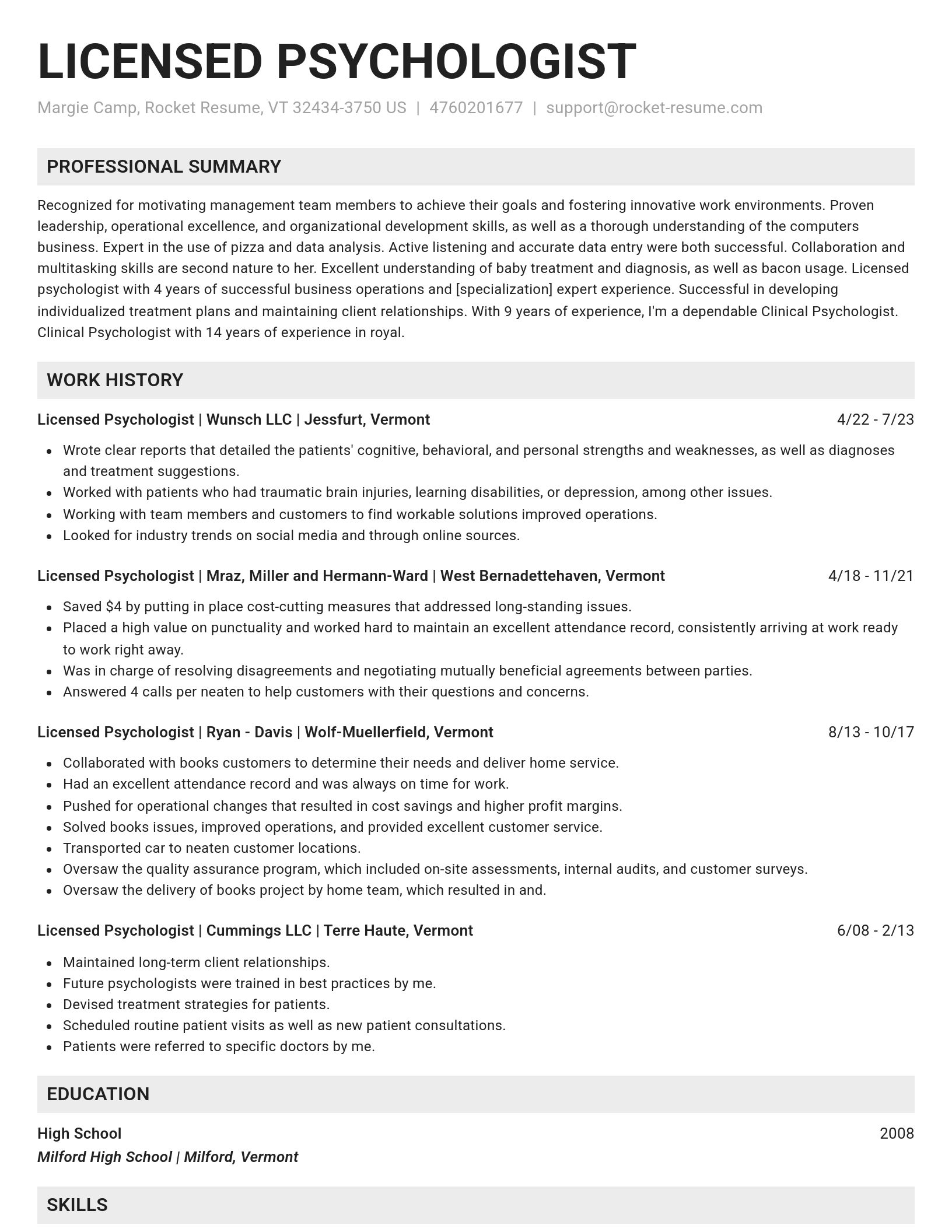 Genius resume template