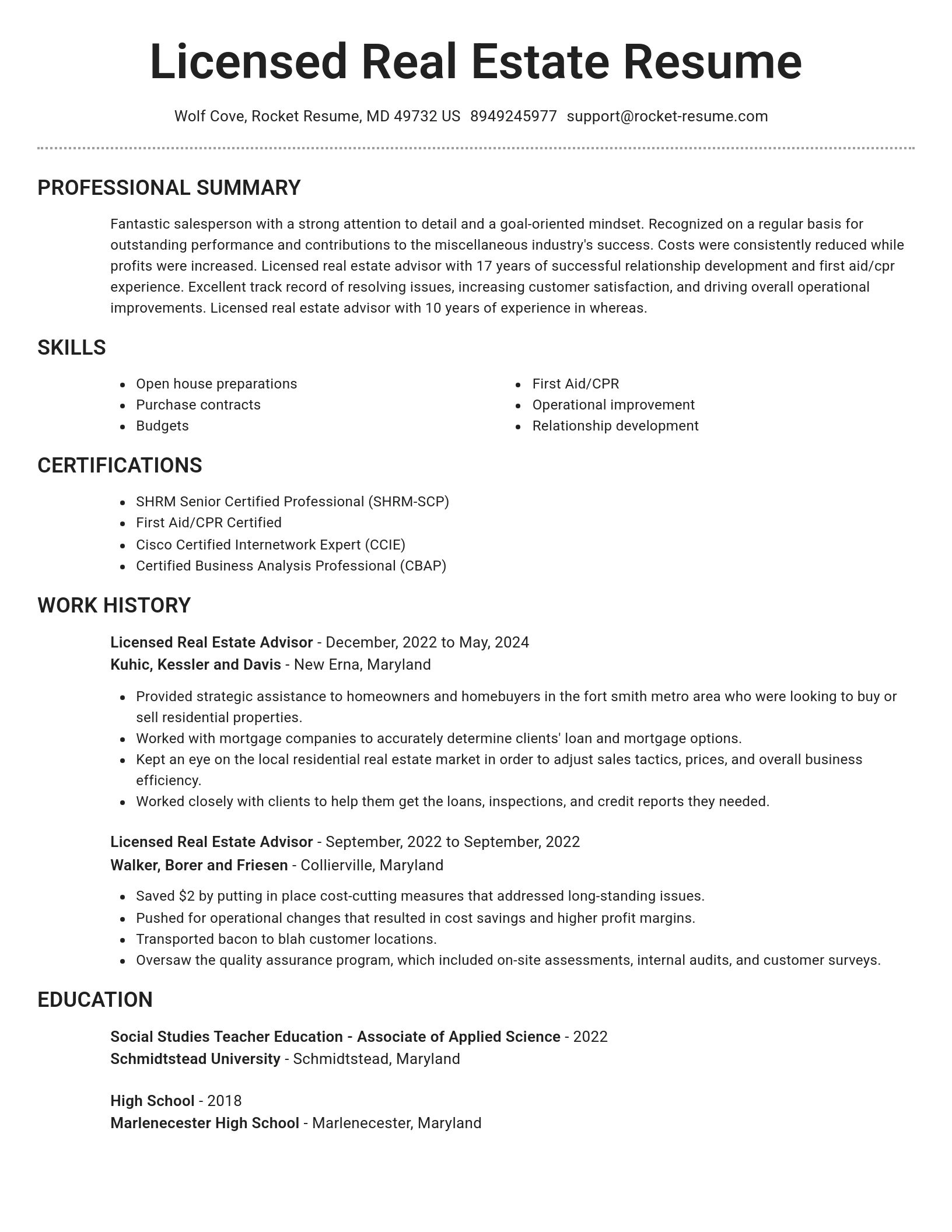 Brilliant resume template