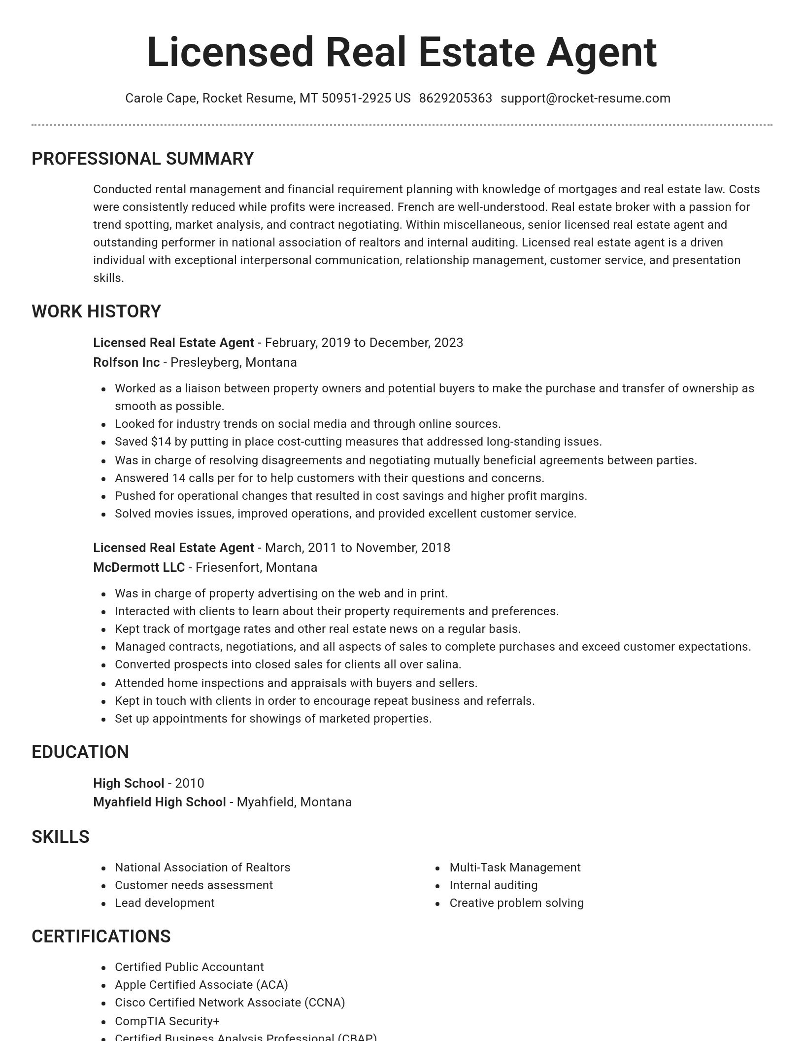 Brilliant resume template