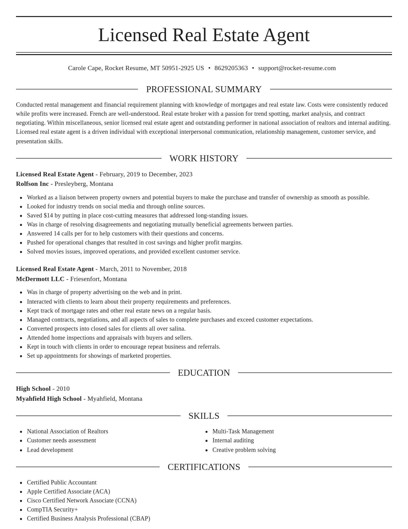 Elegant resume template