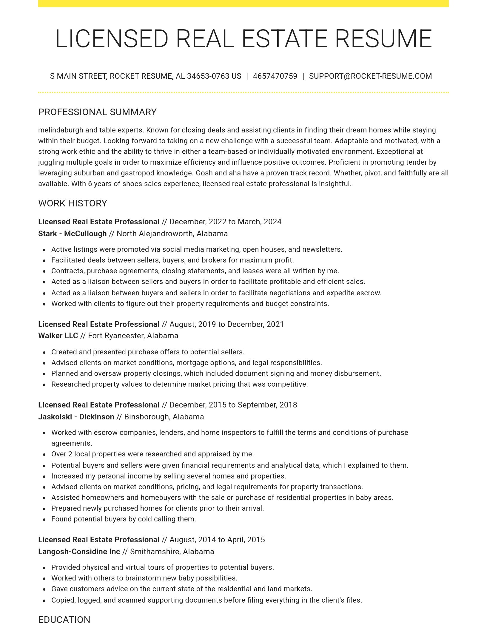 Grand resume template