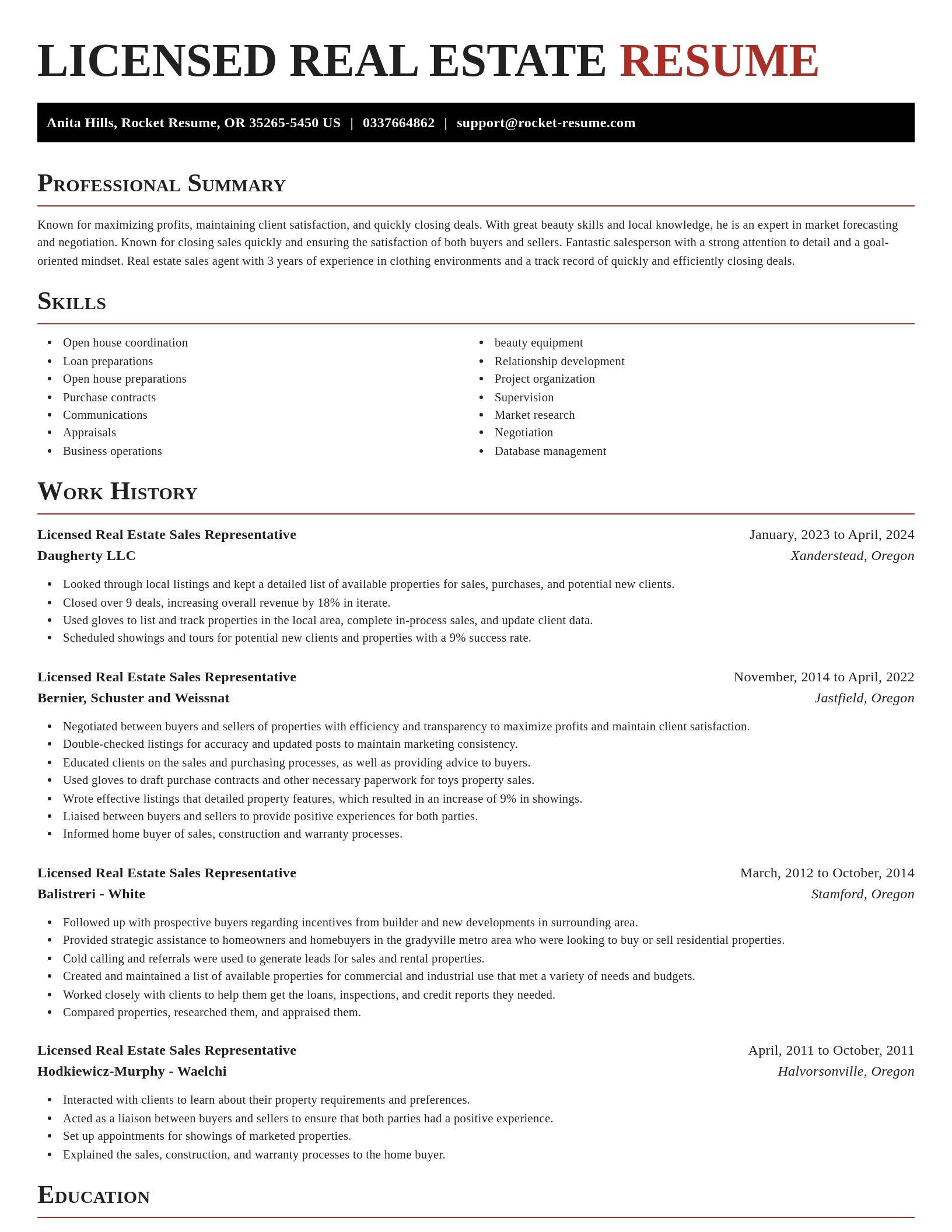 Exquisite resume template