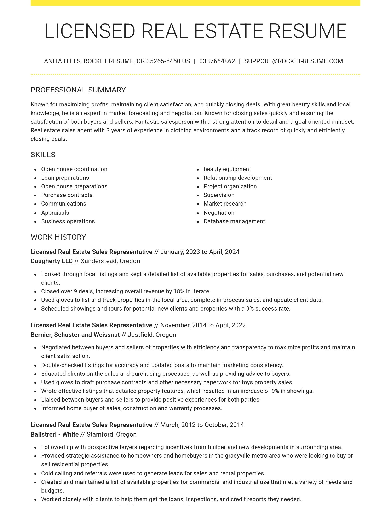 Grand resume template