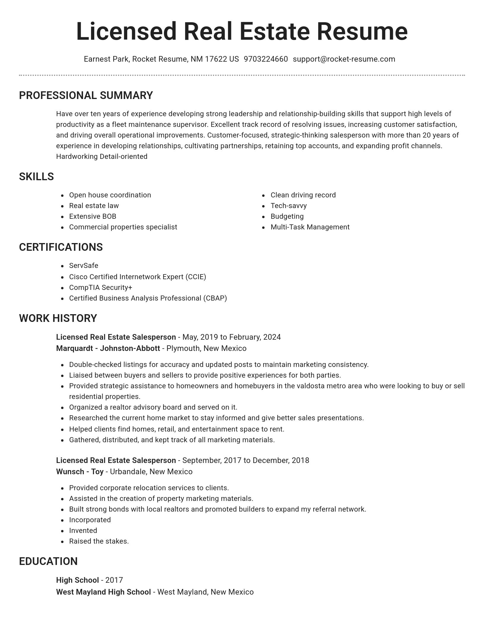 Brilliant resume template