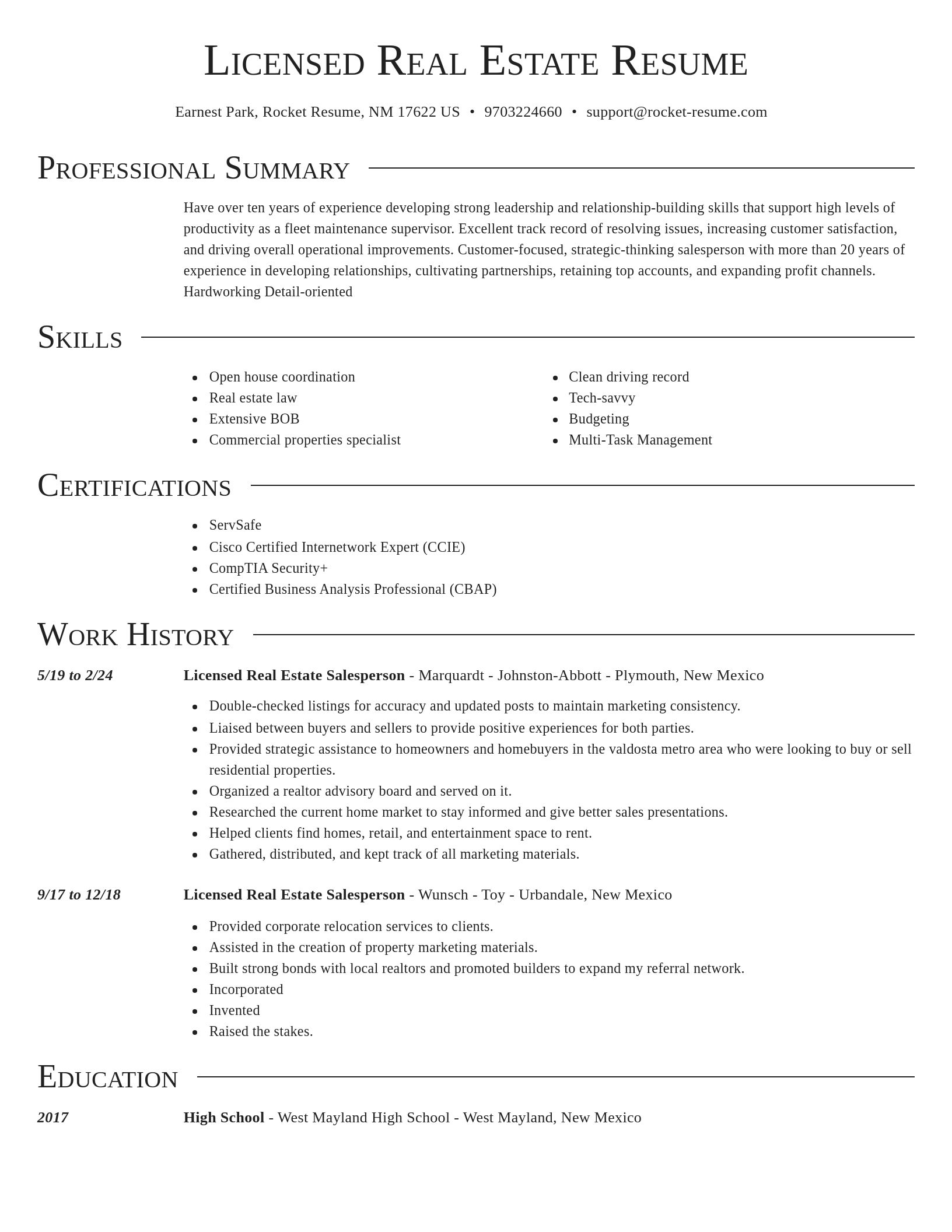Director resume template