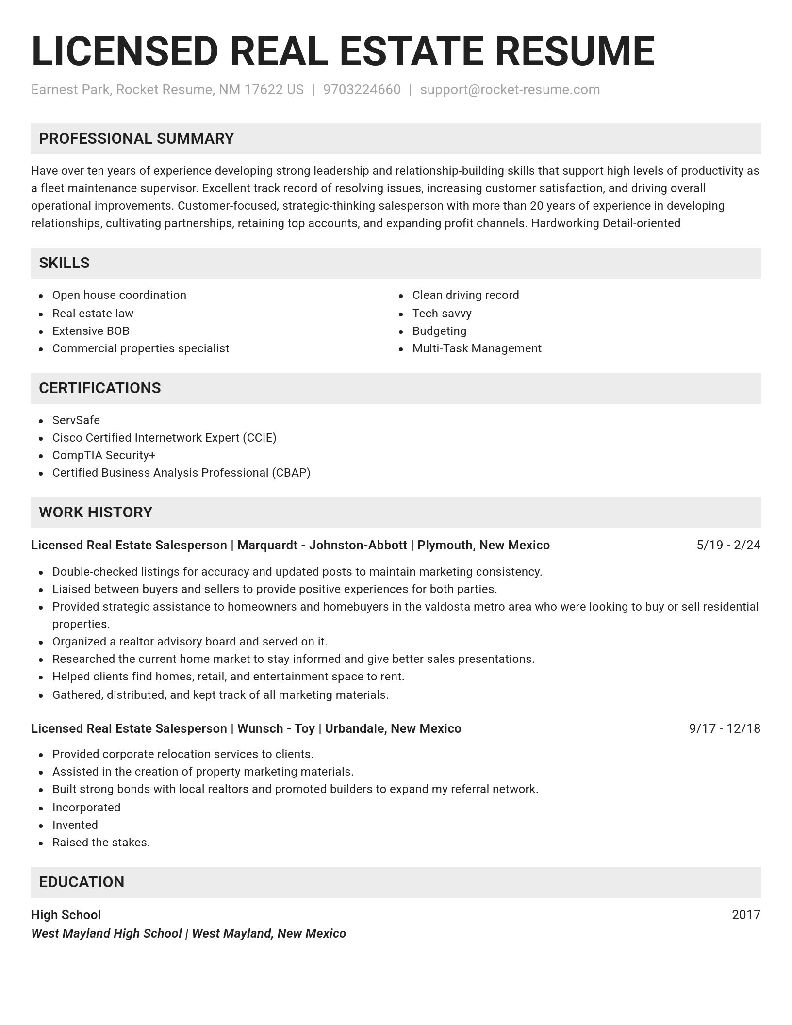 Genius resume template