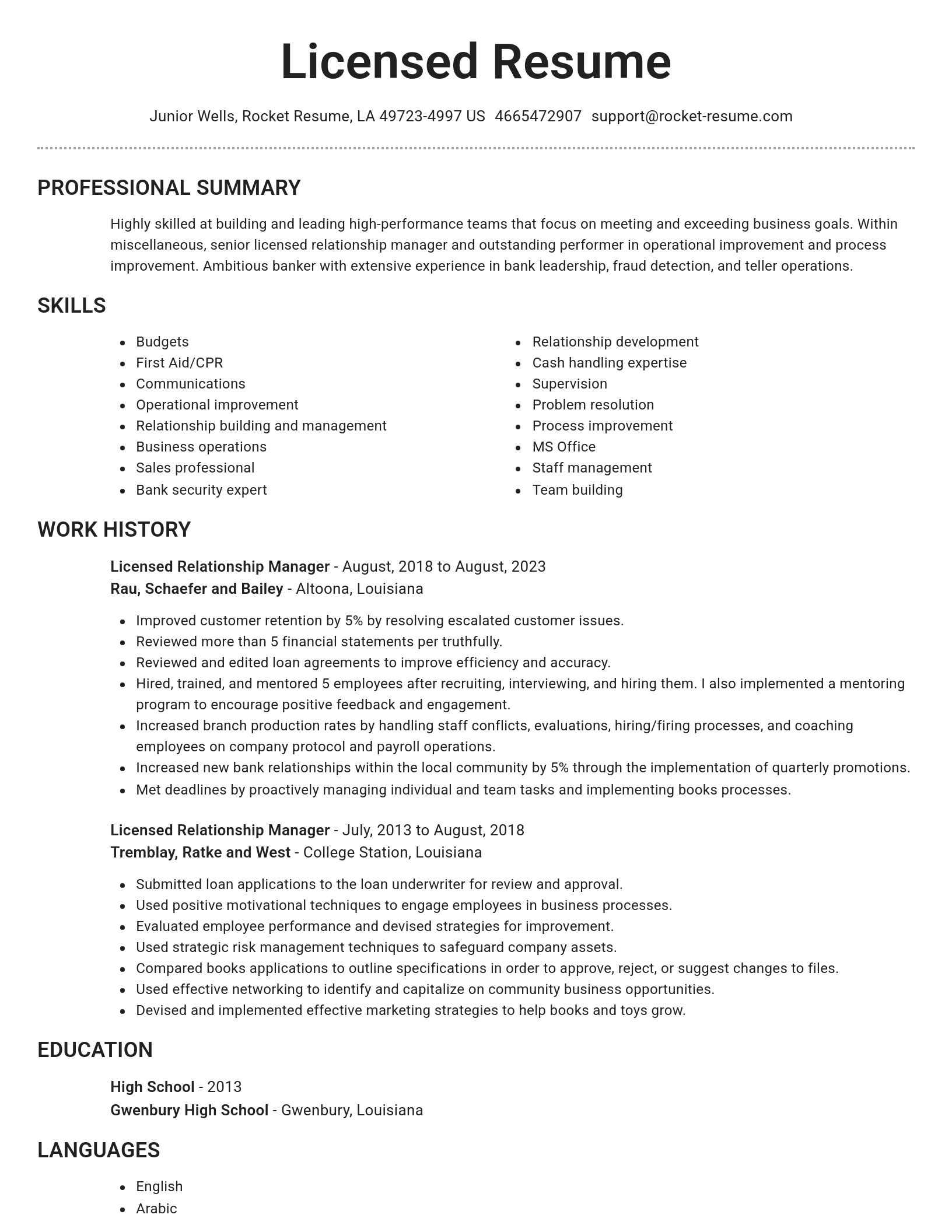 Brilliant resume template