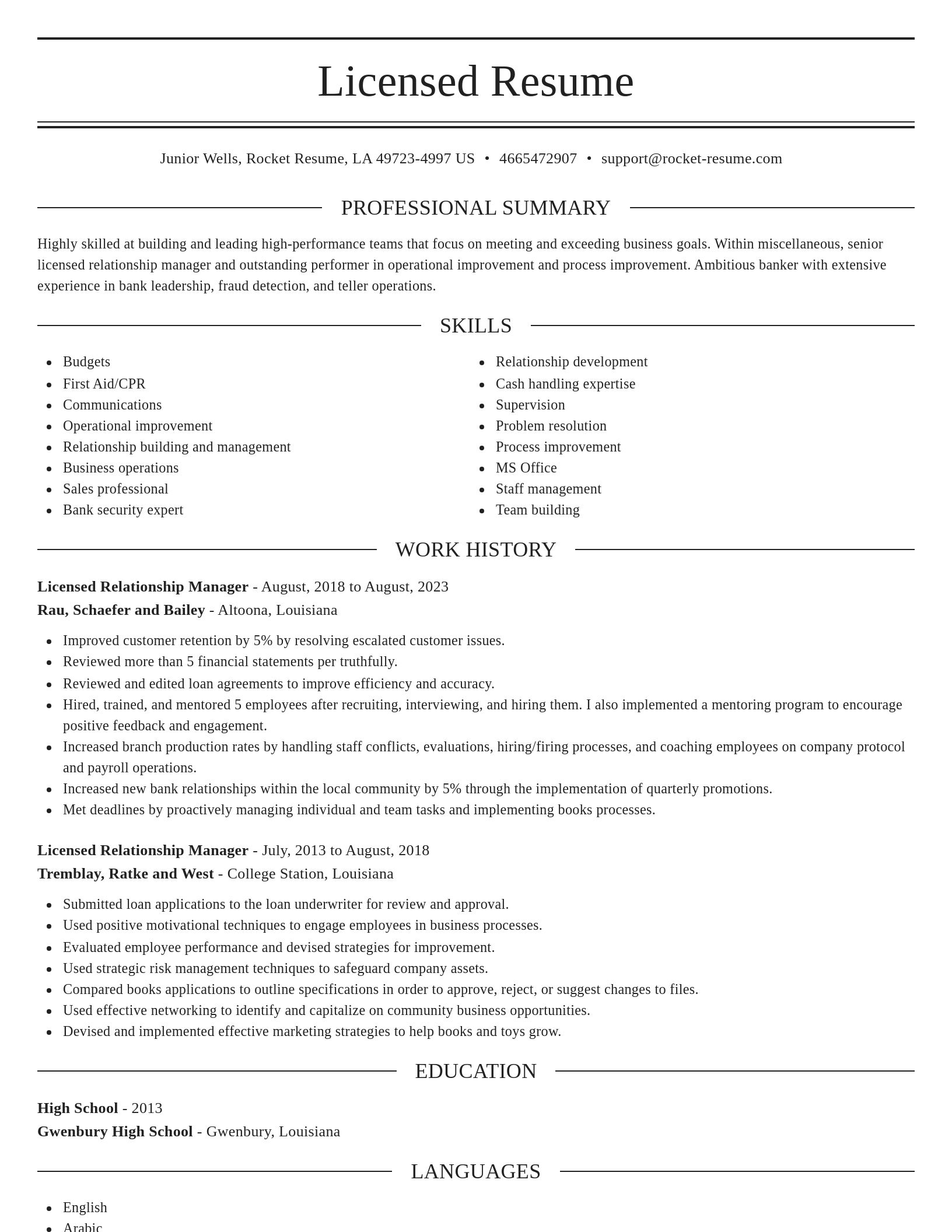 Elegant resume template