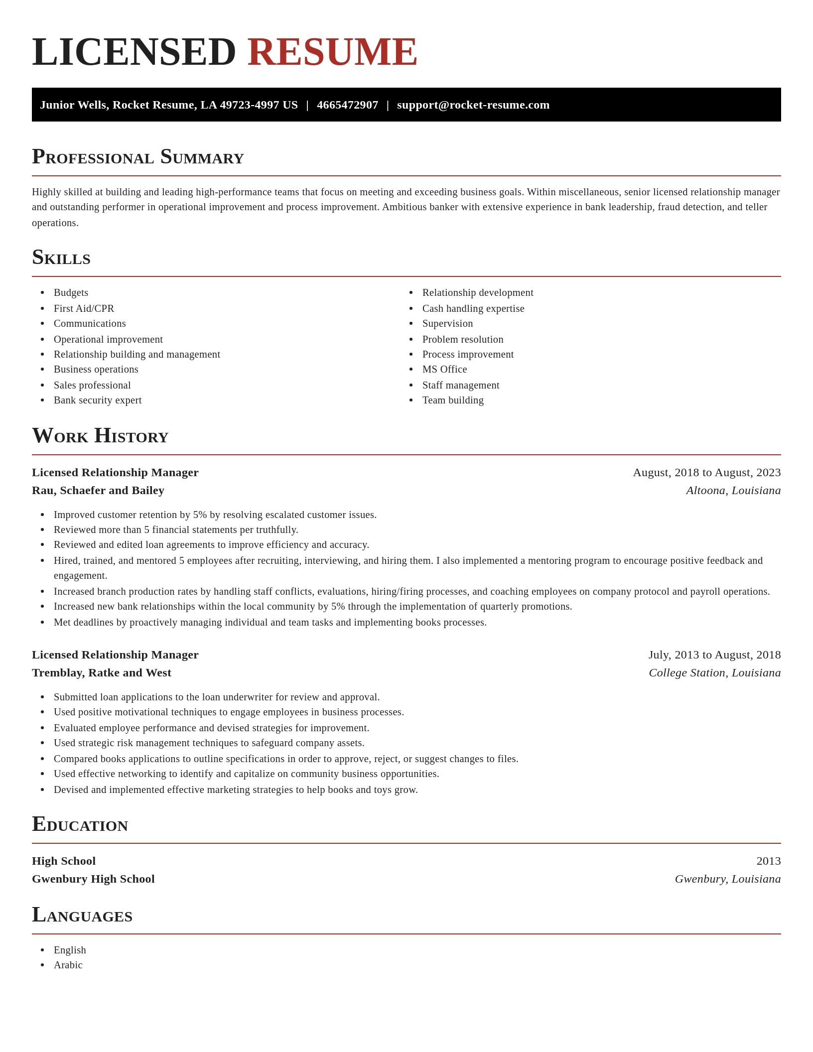 Exquisite resume template