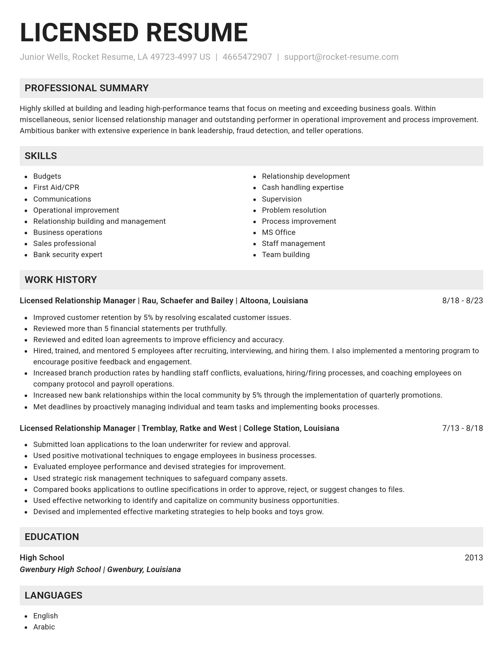 Genius resume template