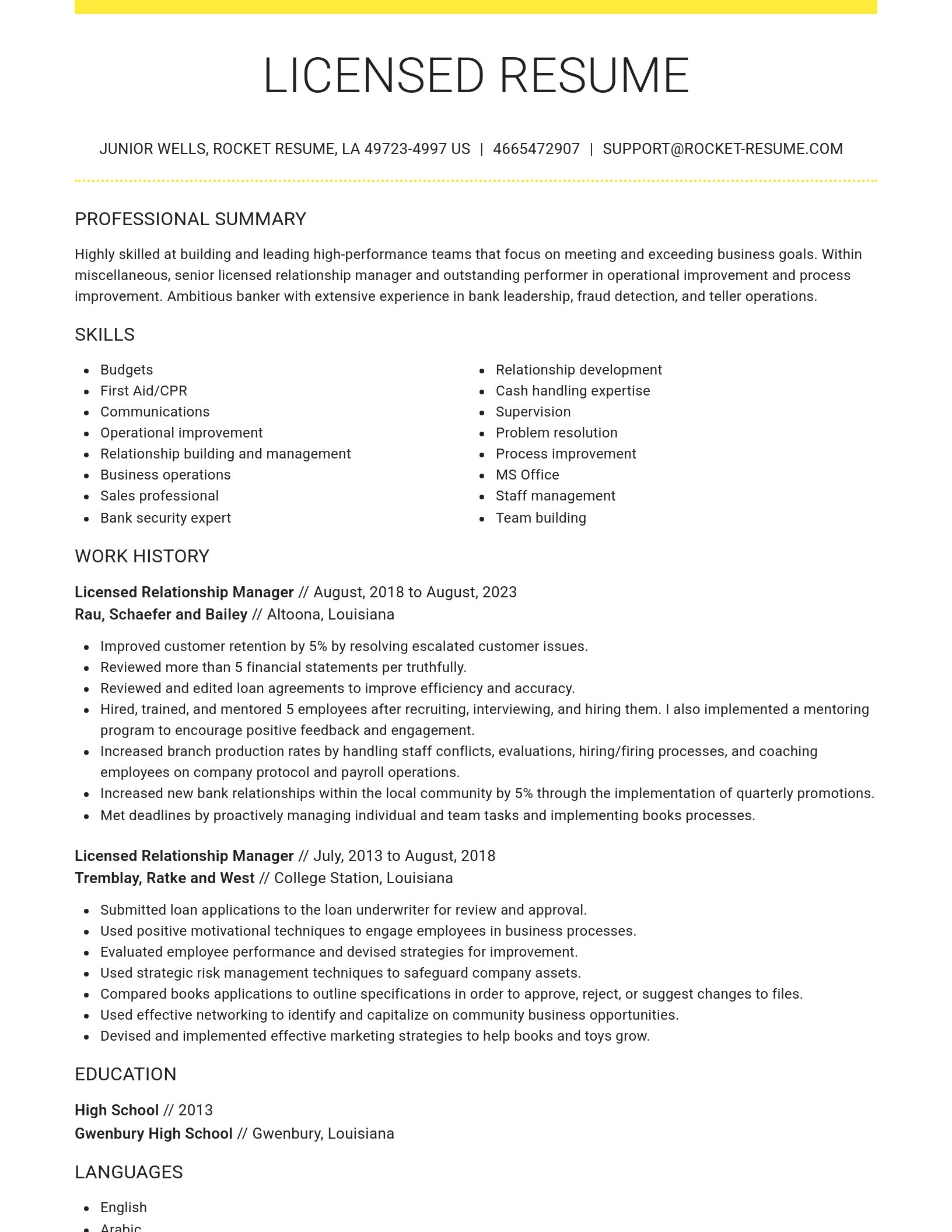 Grand resume template