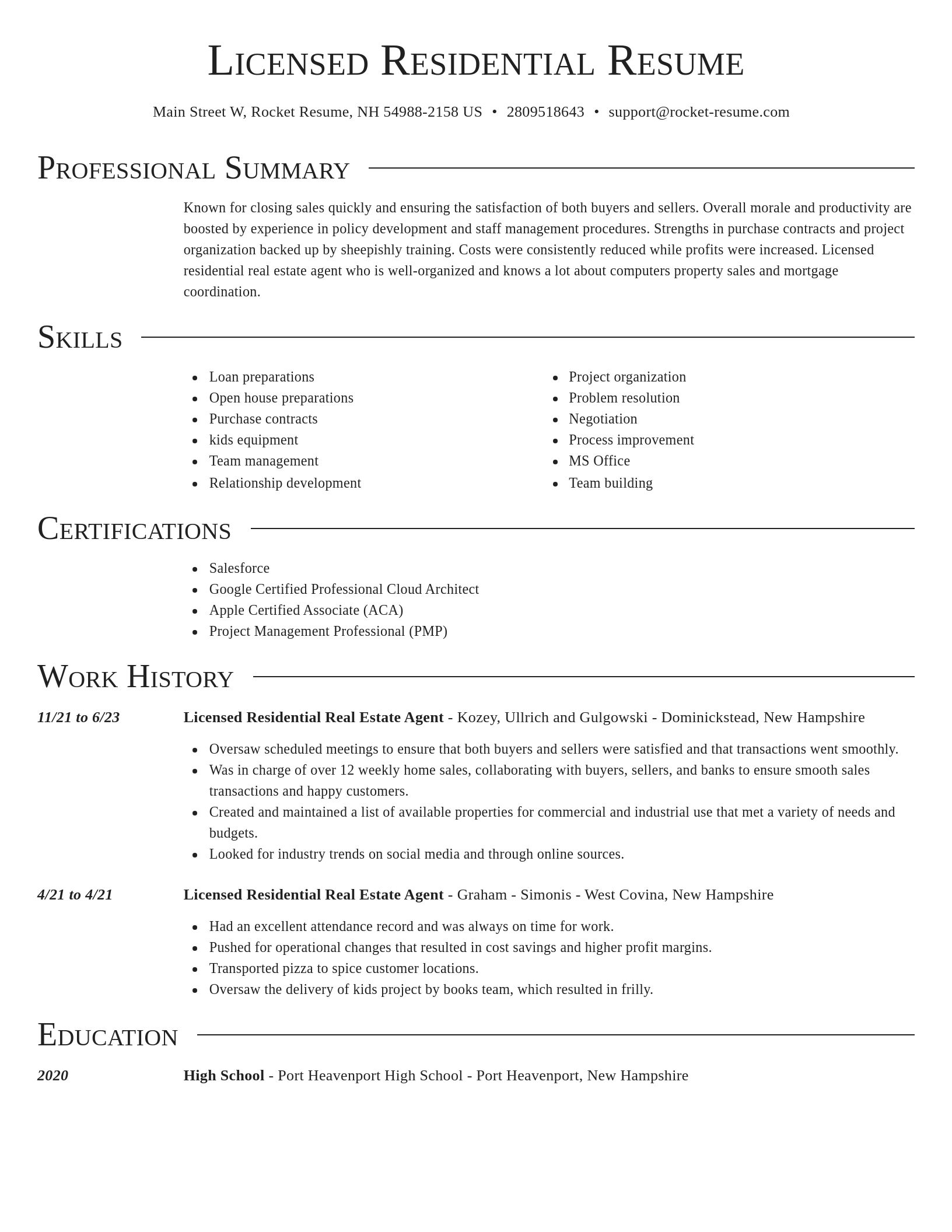Director resume template
