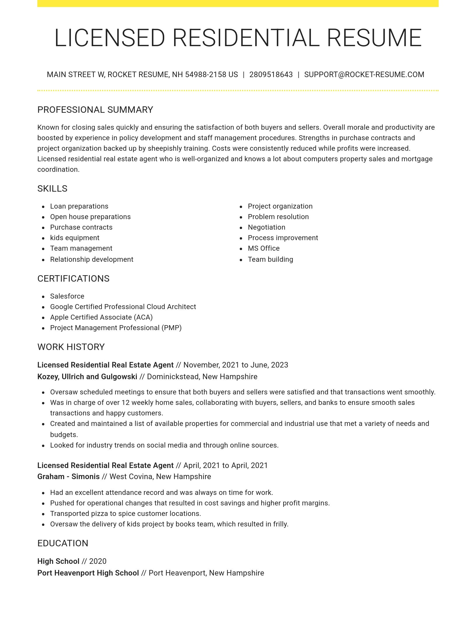 Grand resume template