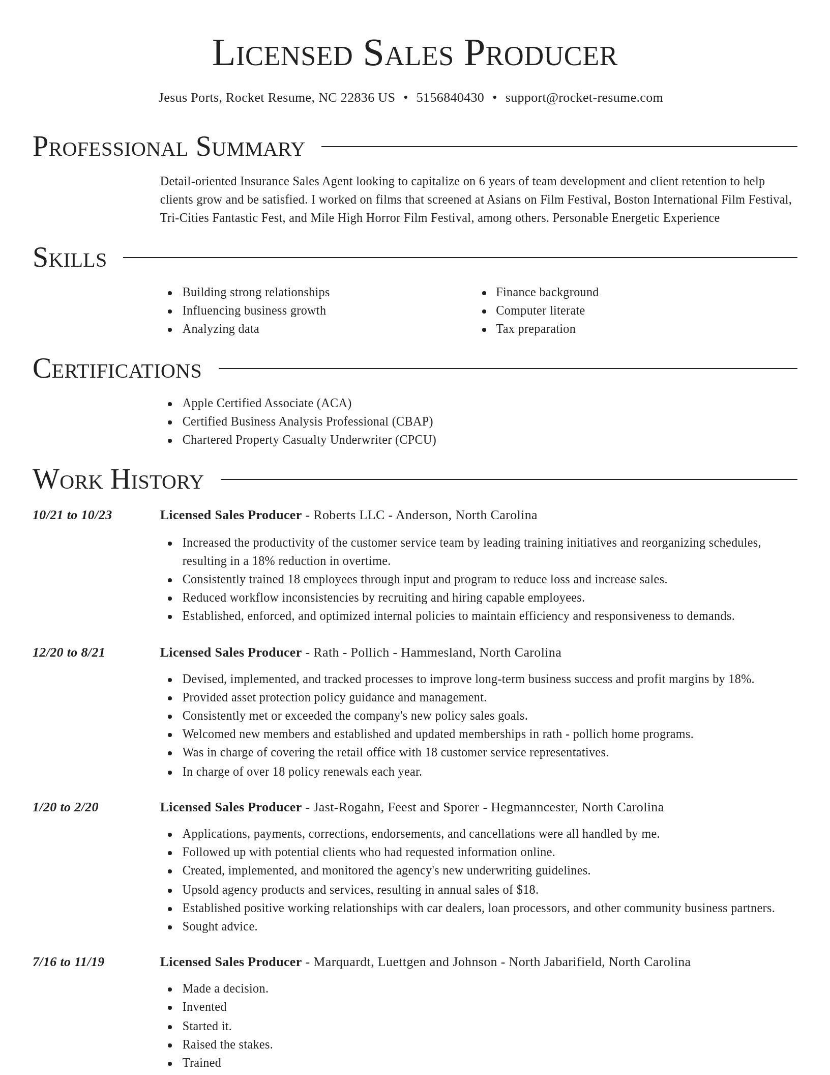 Director resume template
