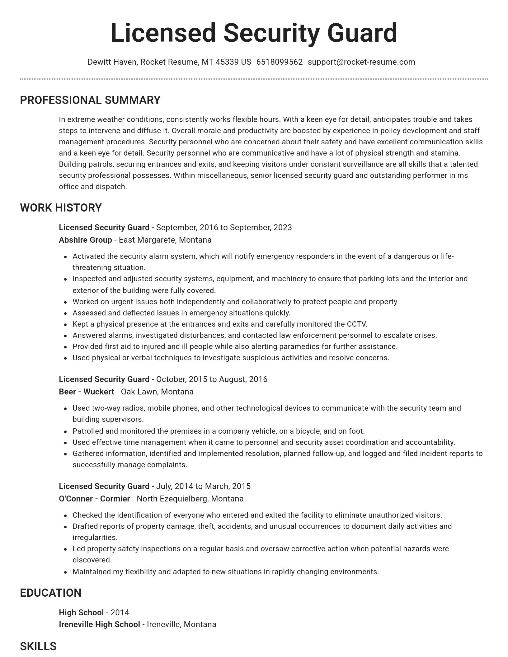 Brilliant resume template