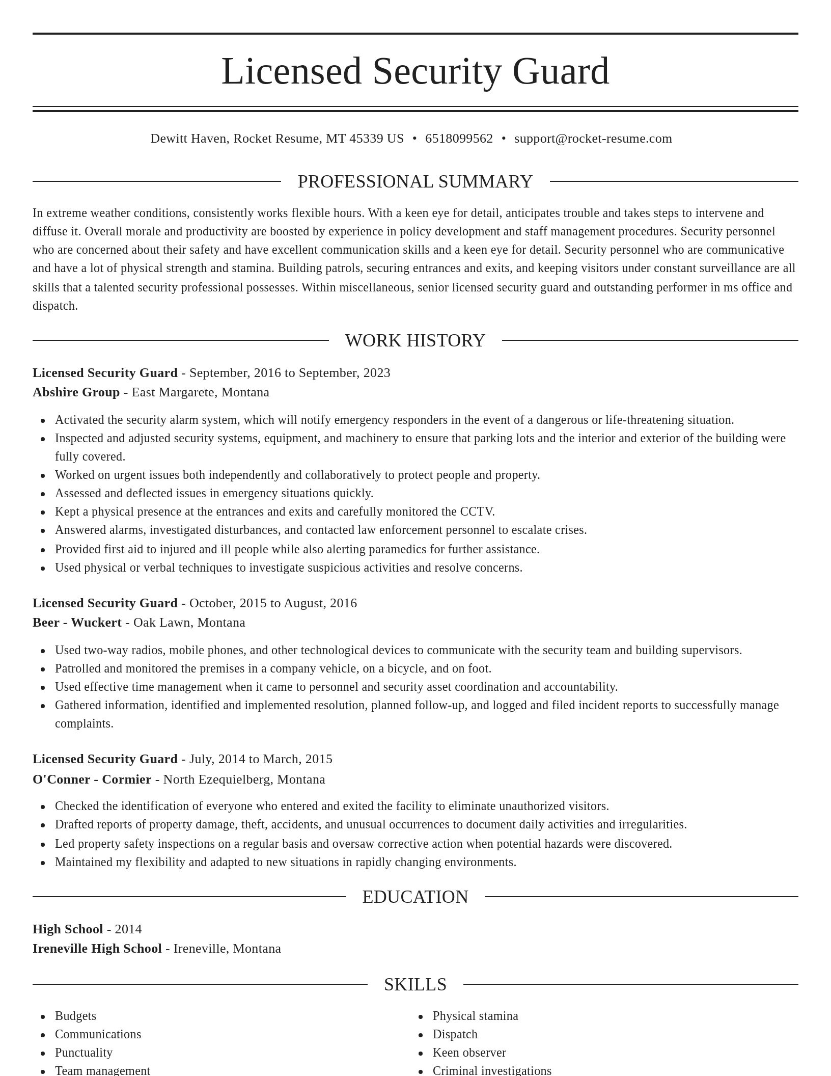 Elegant resume template