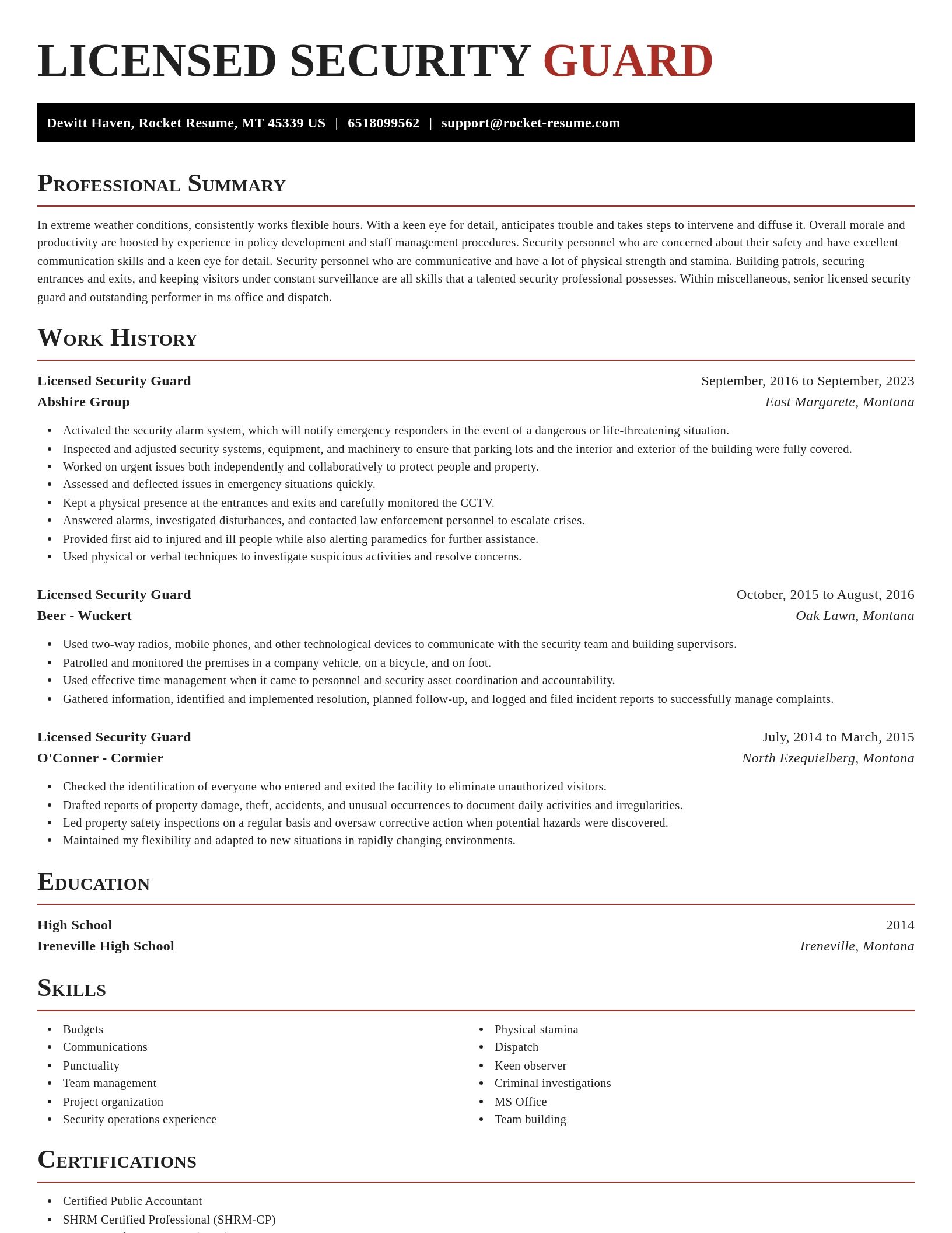 Exquisite resume template