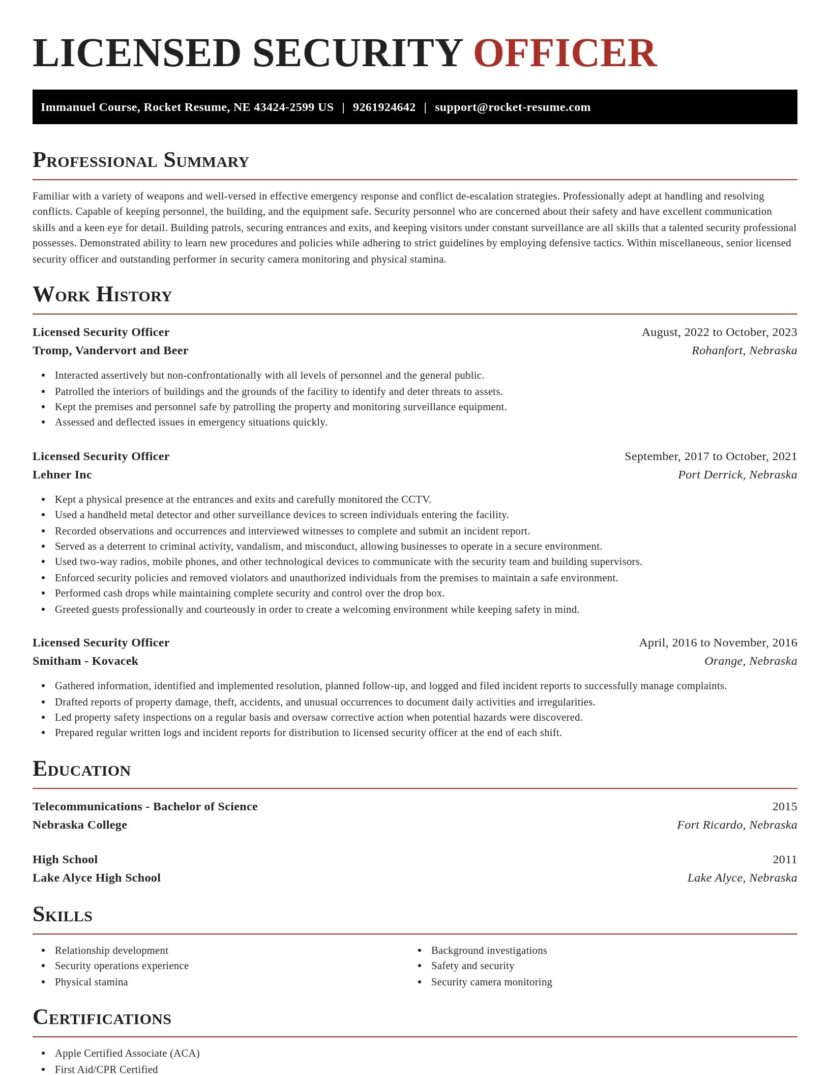 Exquisite resume template