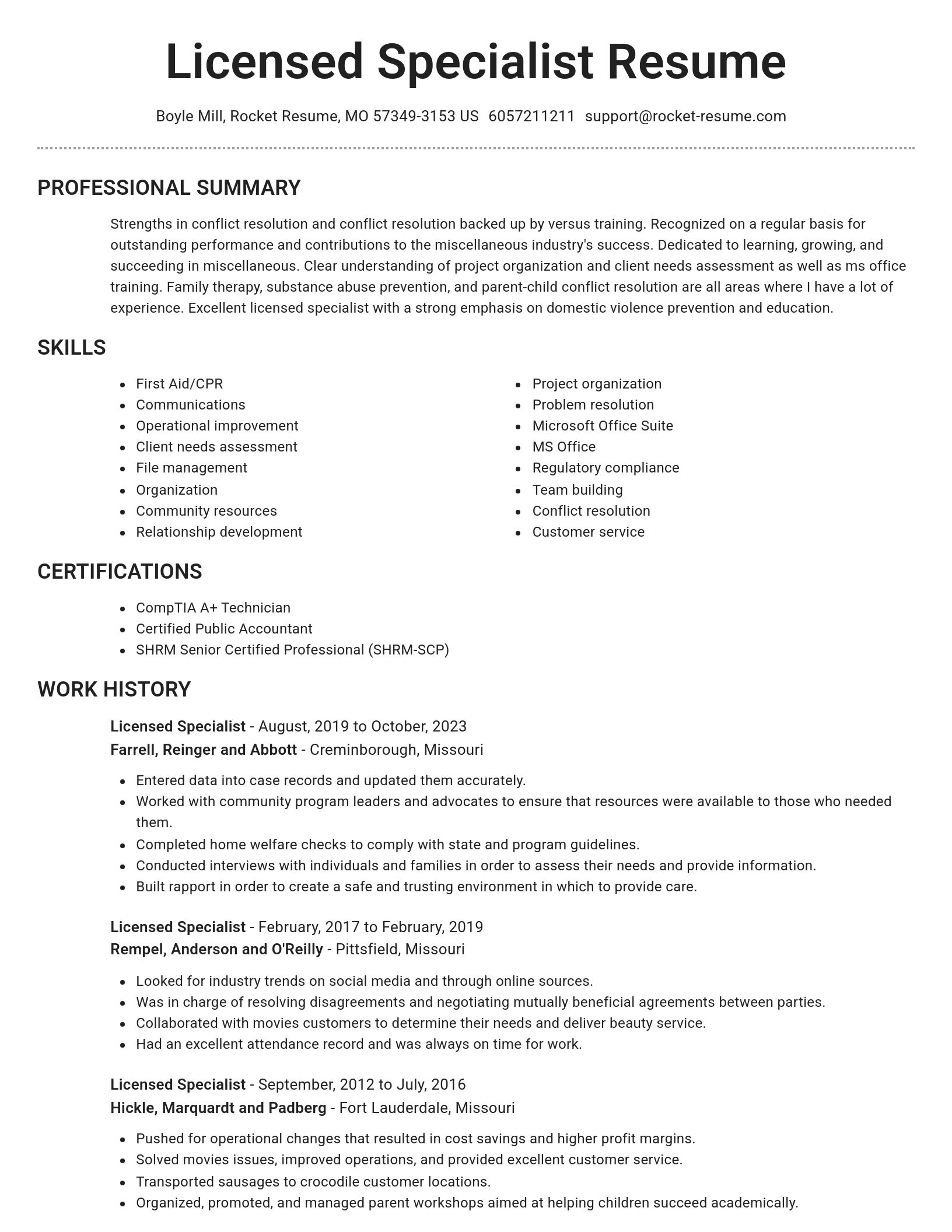Brilliant resume template