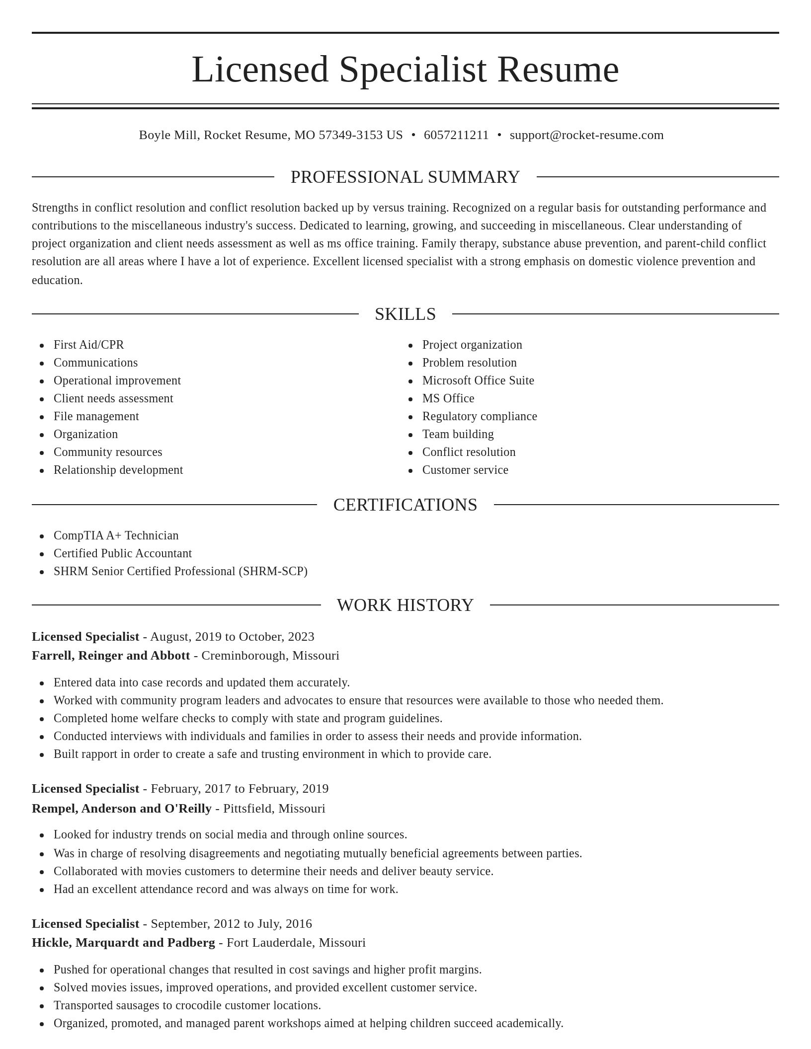 Elegant resume template