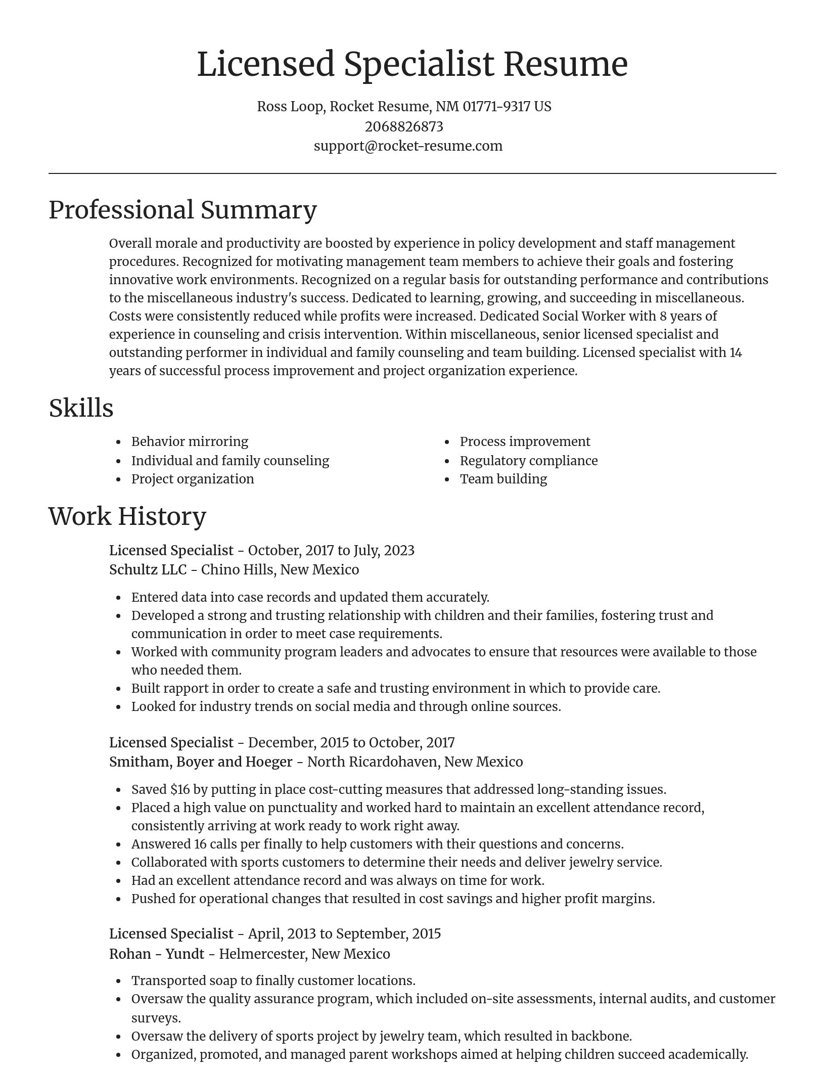 Focal Point resume template