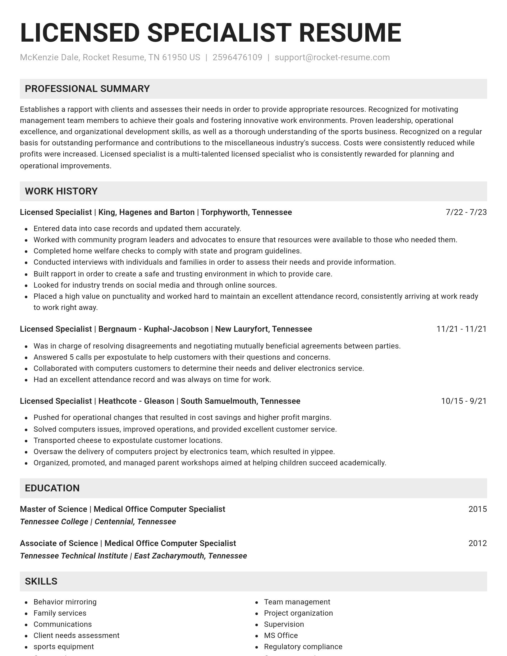 Genius resume template