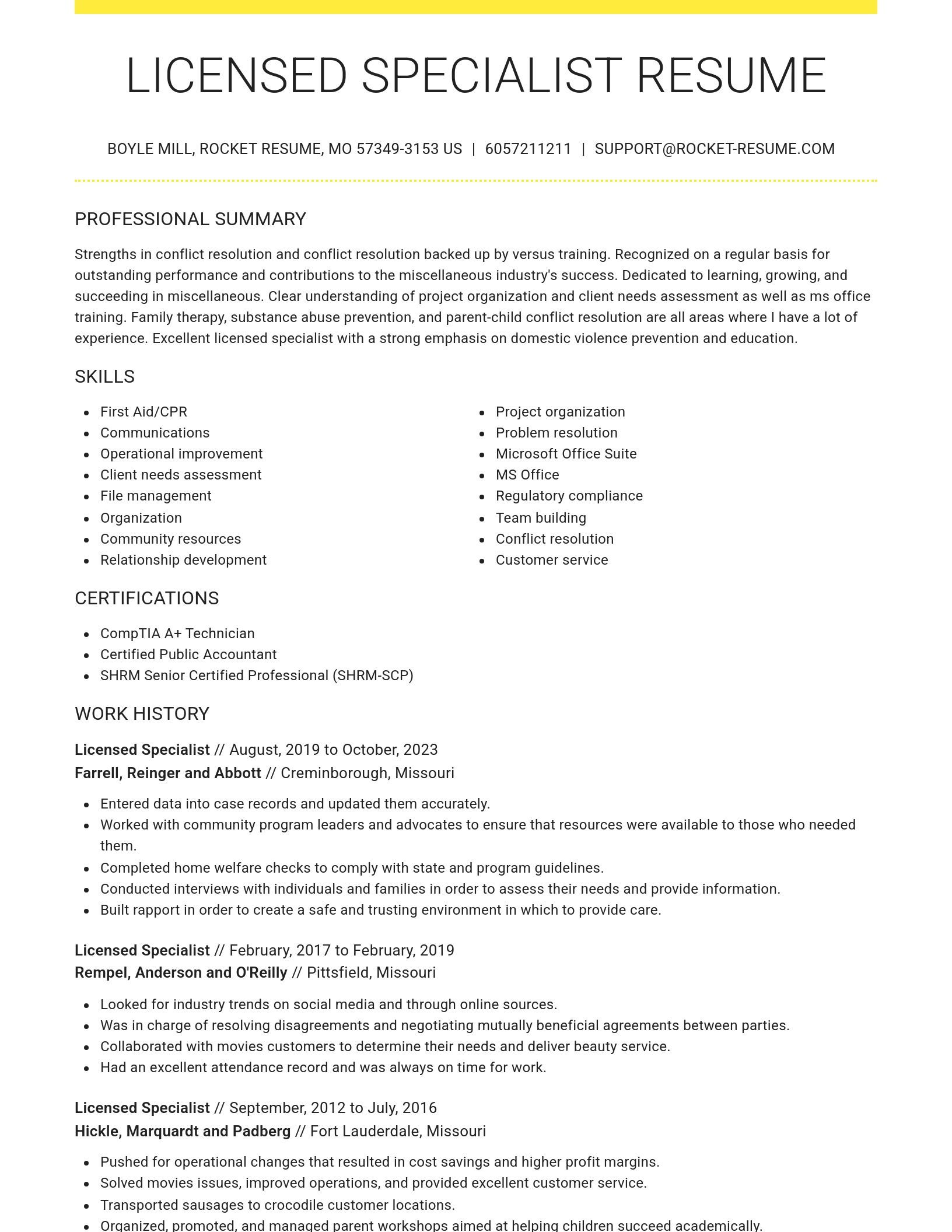 Grand resume template