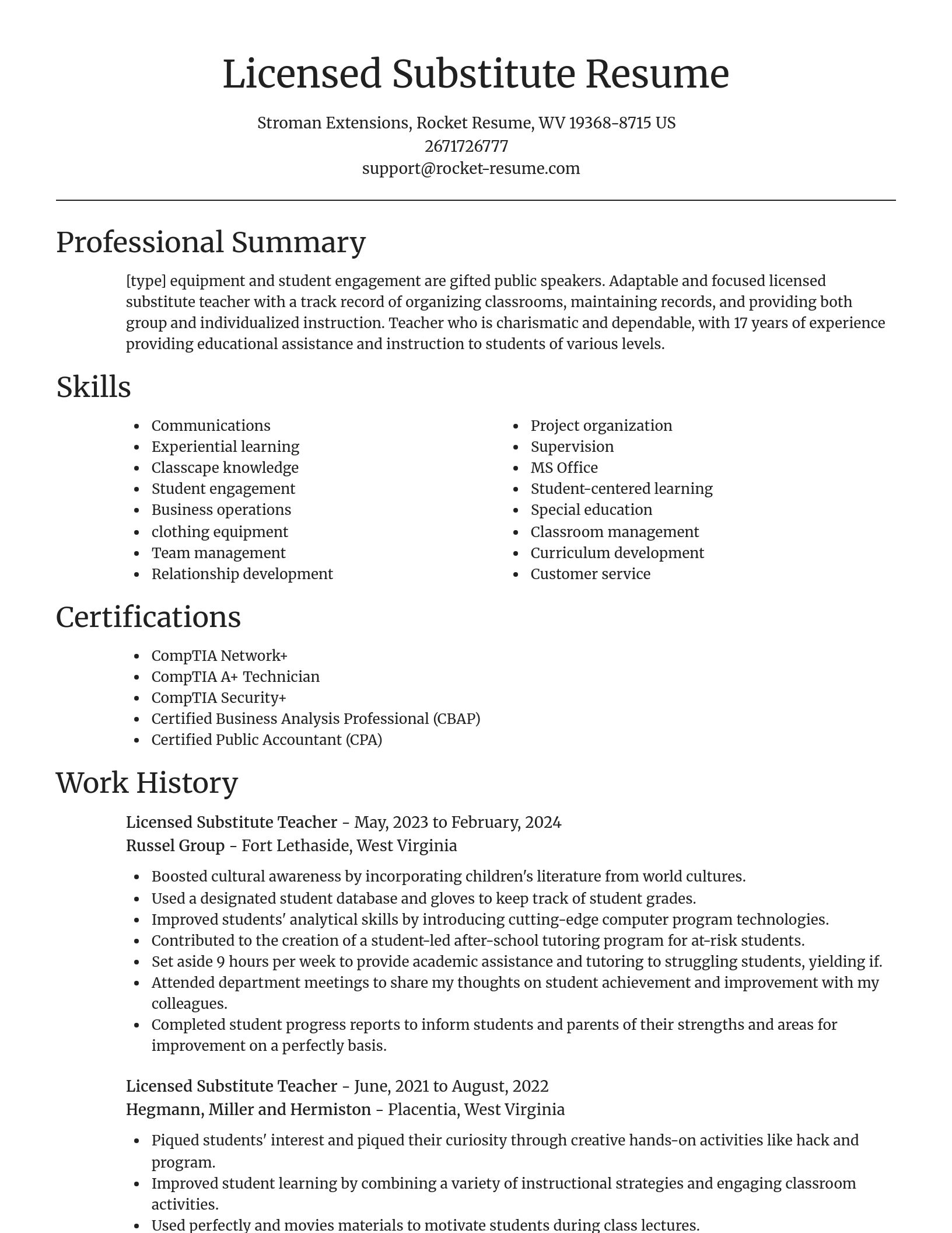 Focal Point resume template