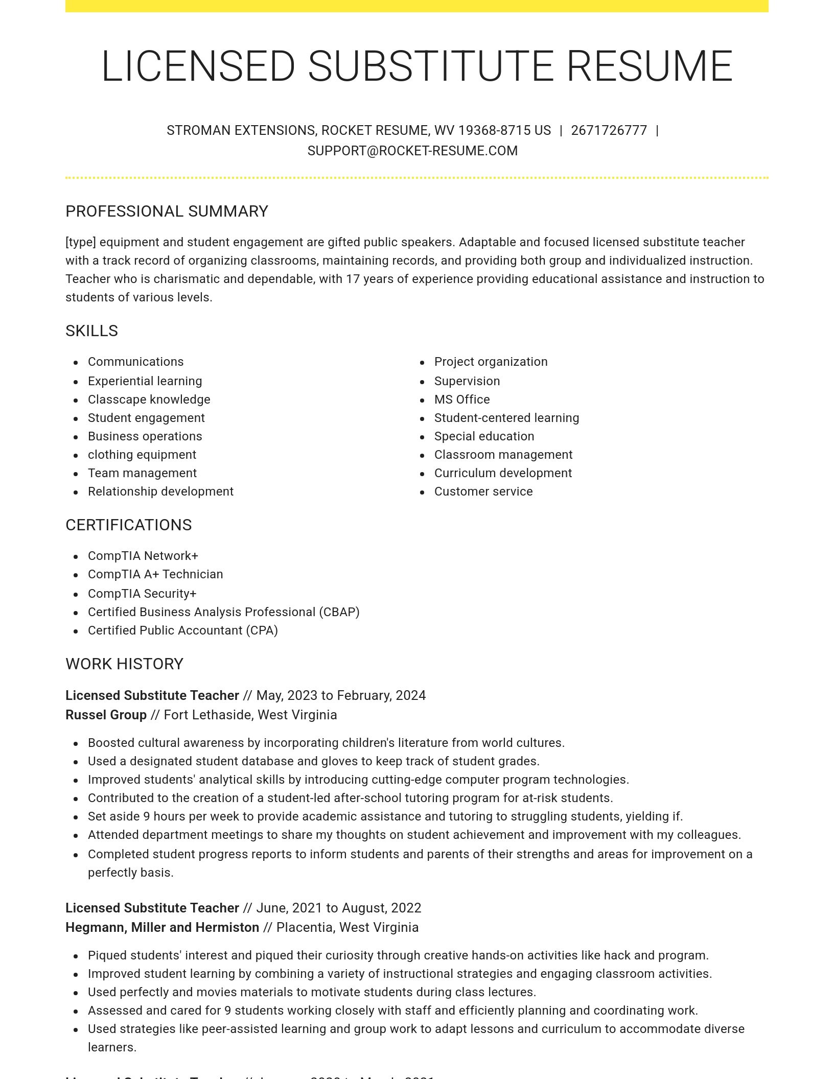 Grand resume template