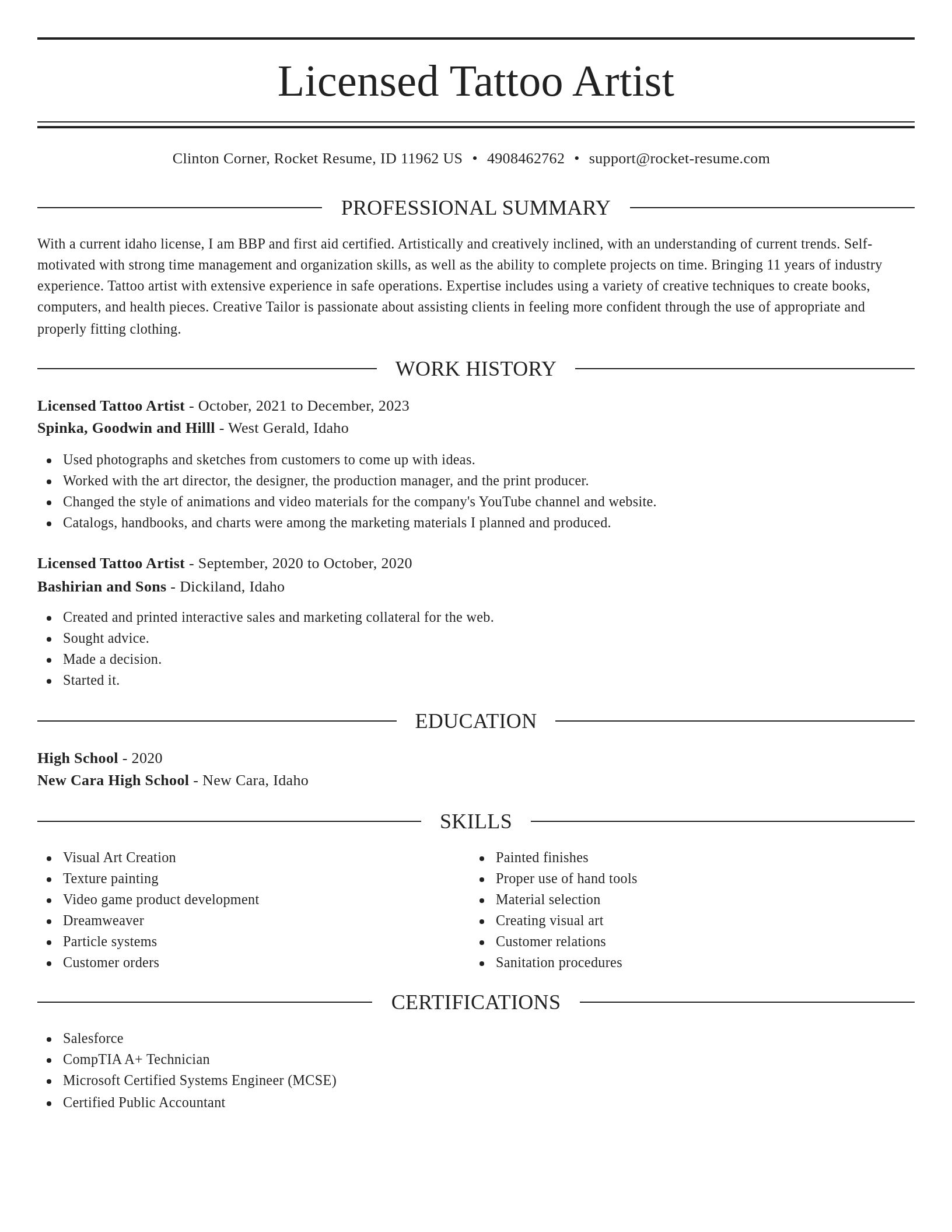 Elegant resume template