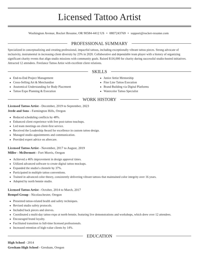Elegant resume template