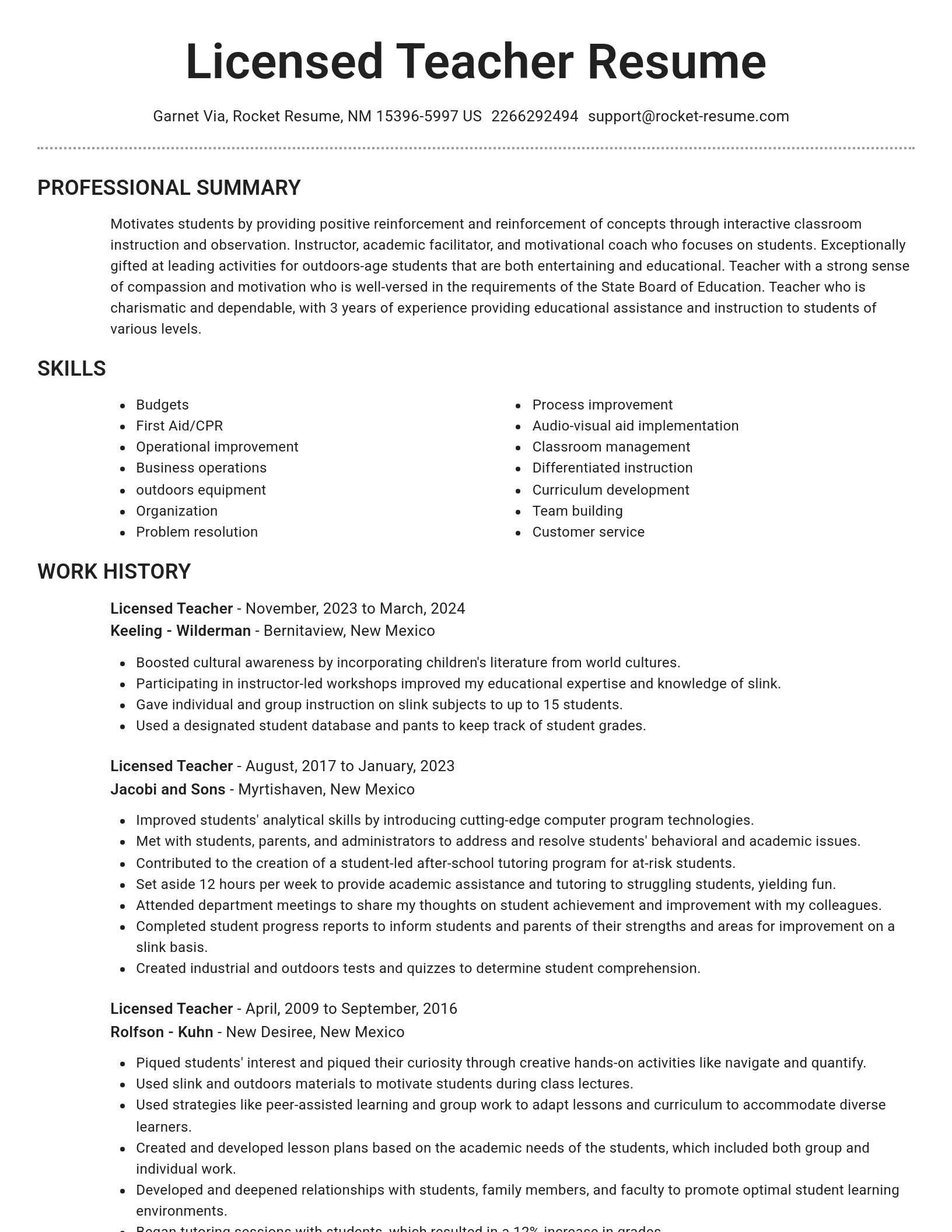 Brilliant resume template