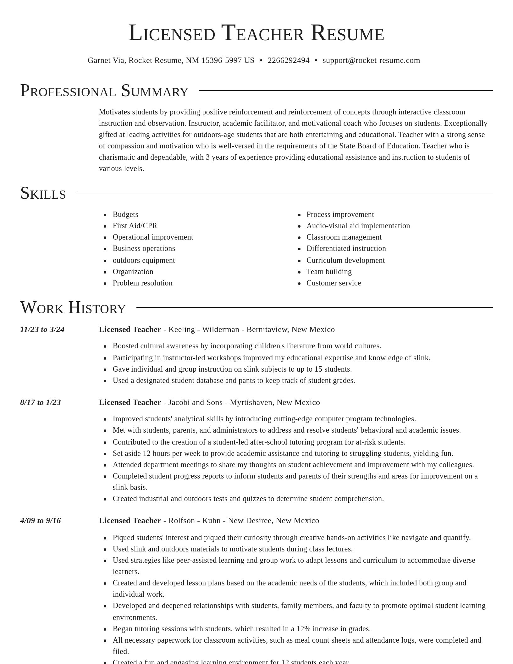 Director resume template