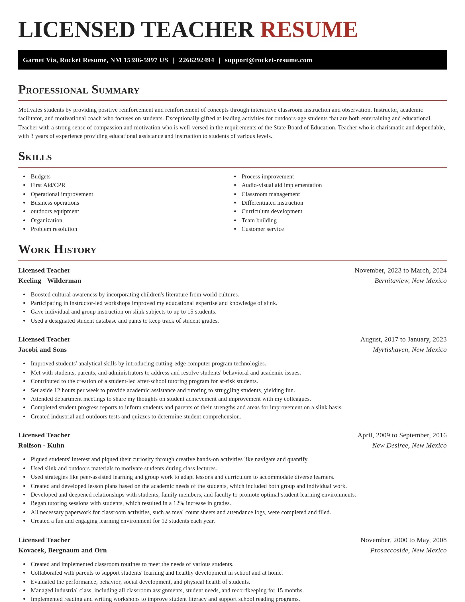 Exquisite resume template