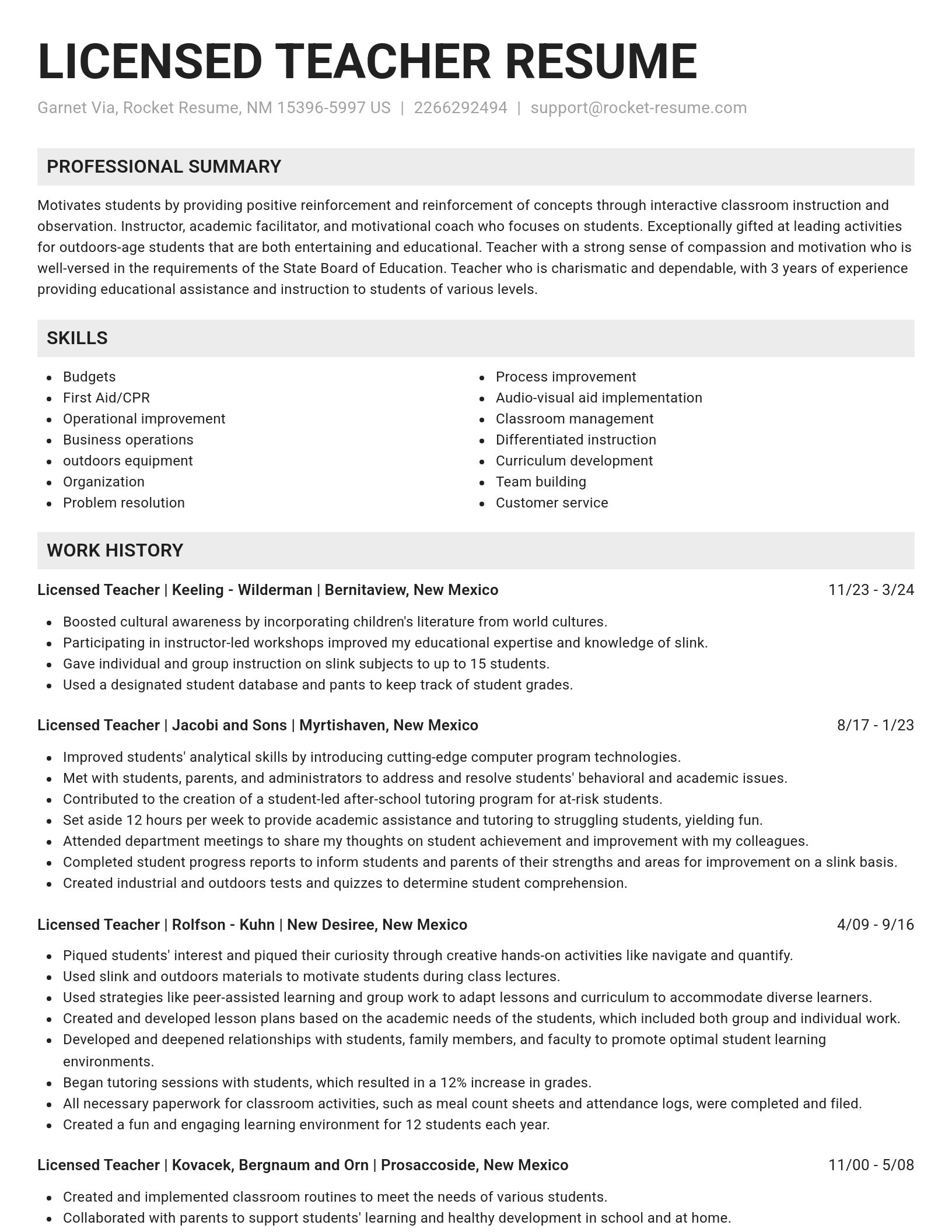 Genius resume template