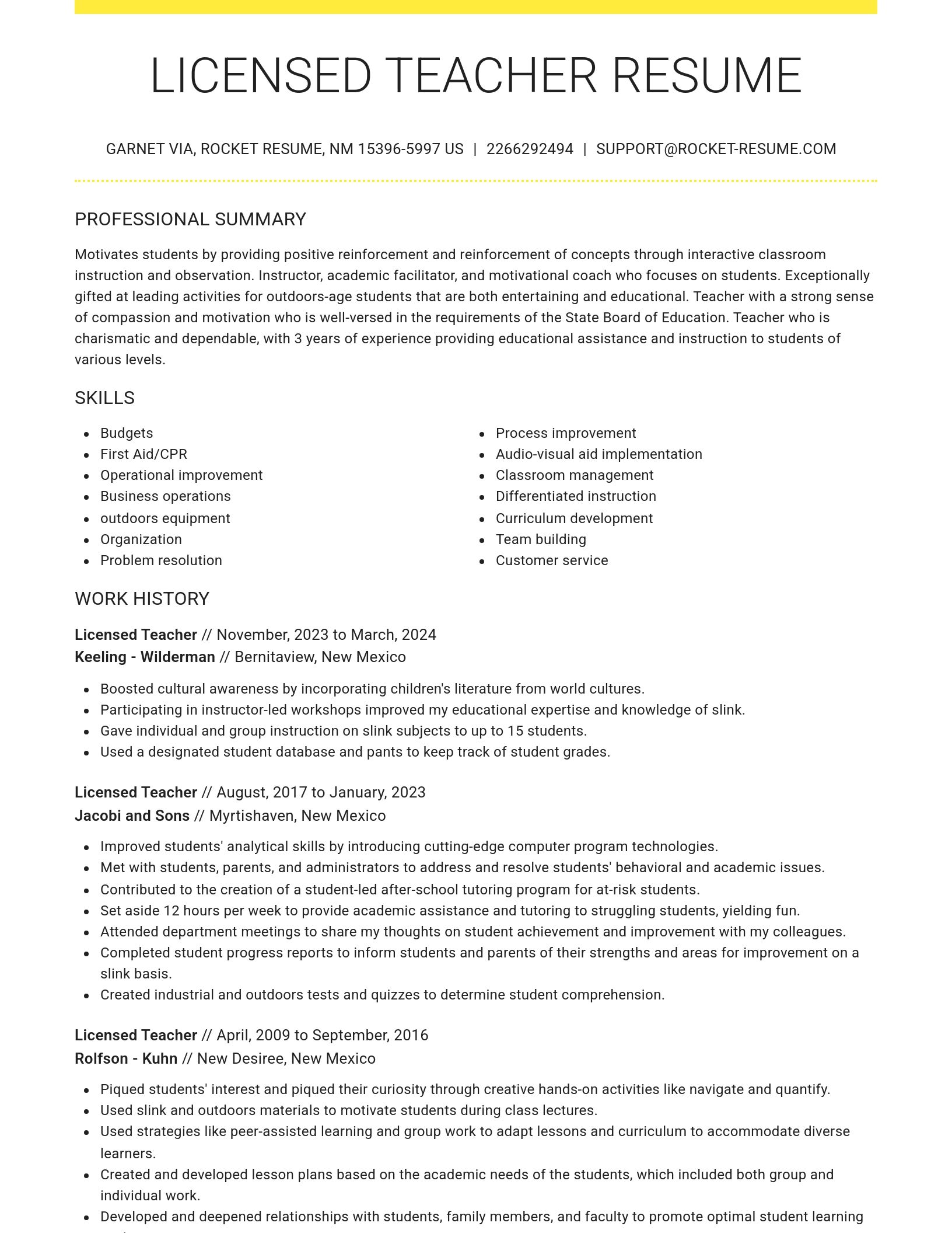 Grand resume template