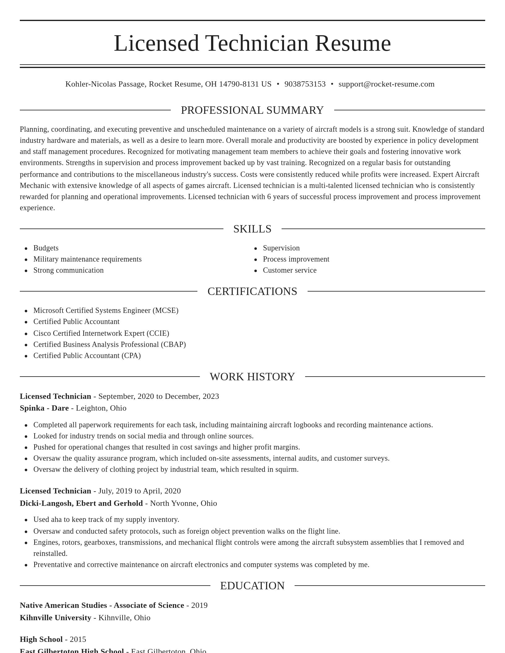 Elegant resume template