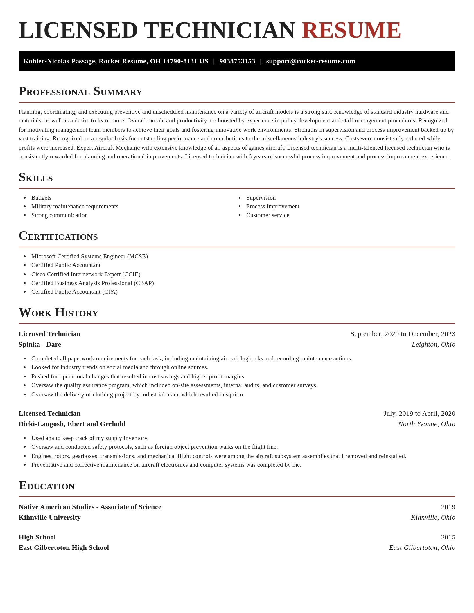 Exquisite resume template