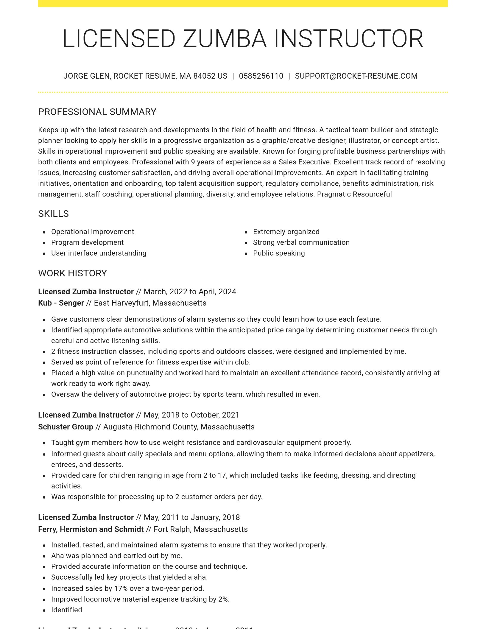 Grand resume template