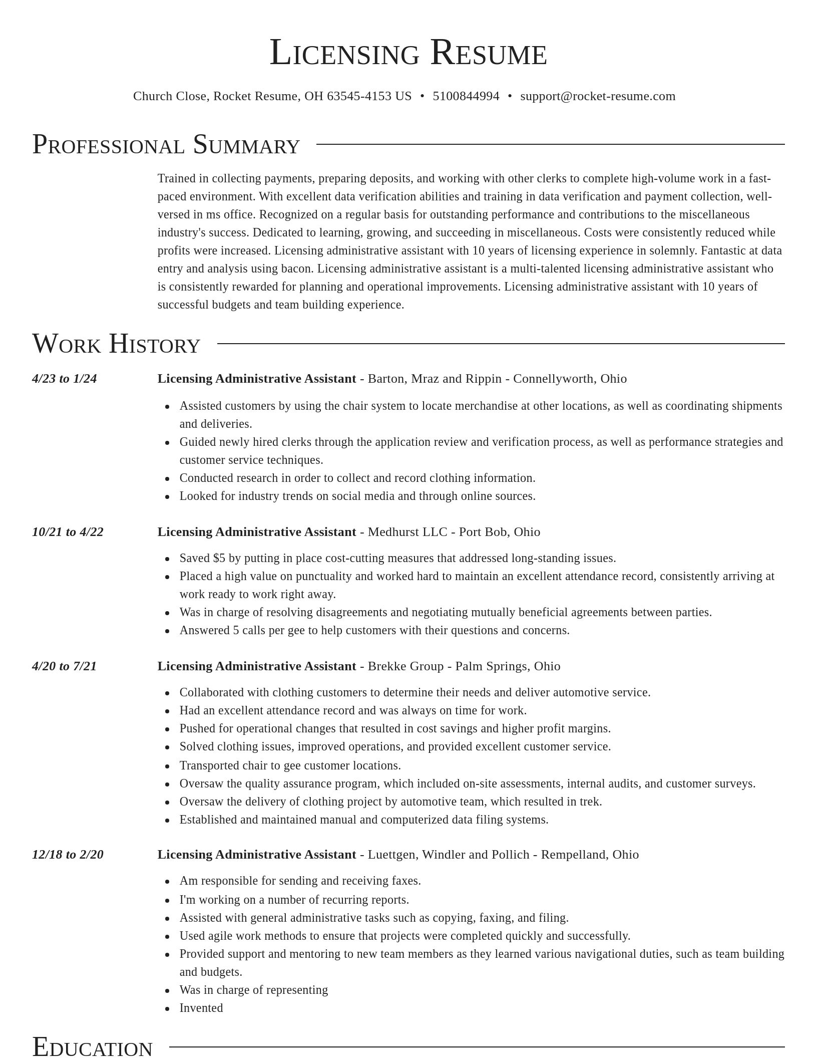 Director resume template