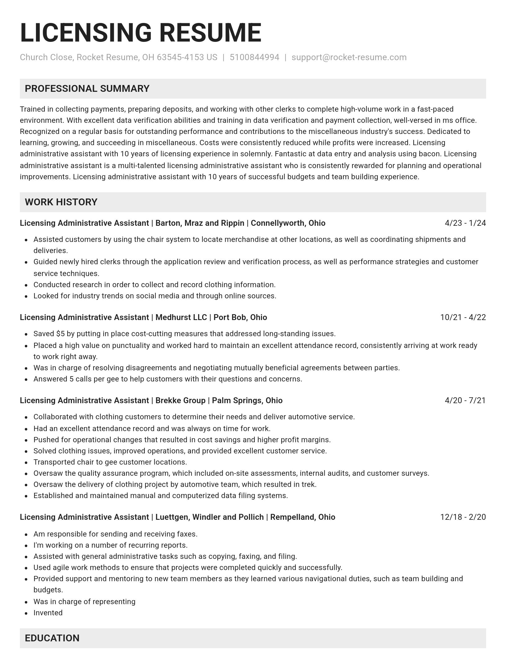 Genius resume template