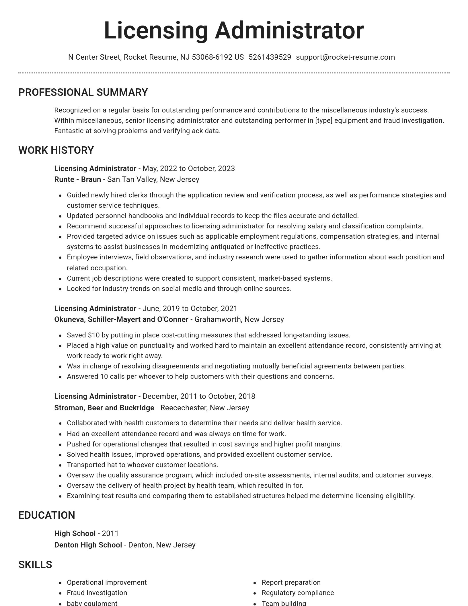 Brilliant resume template