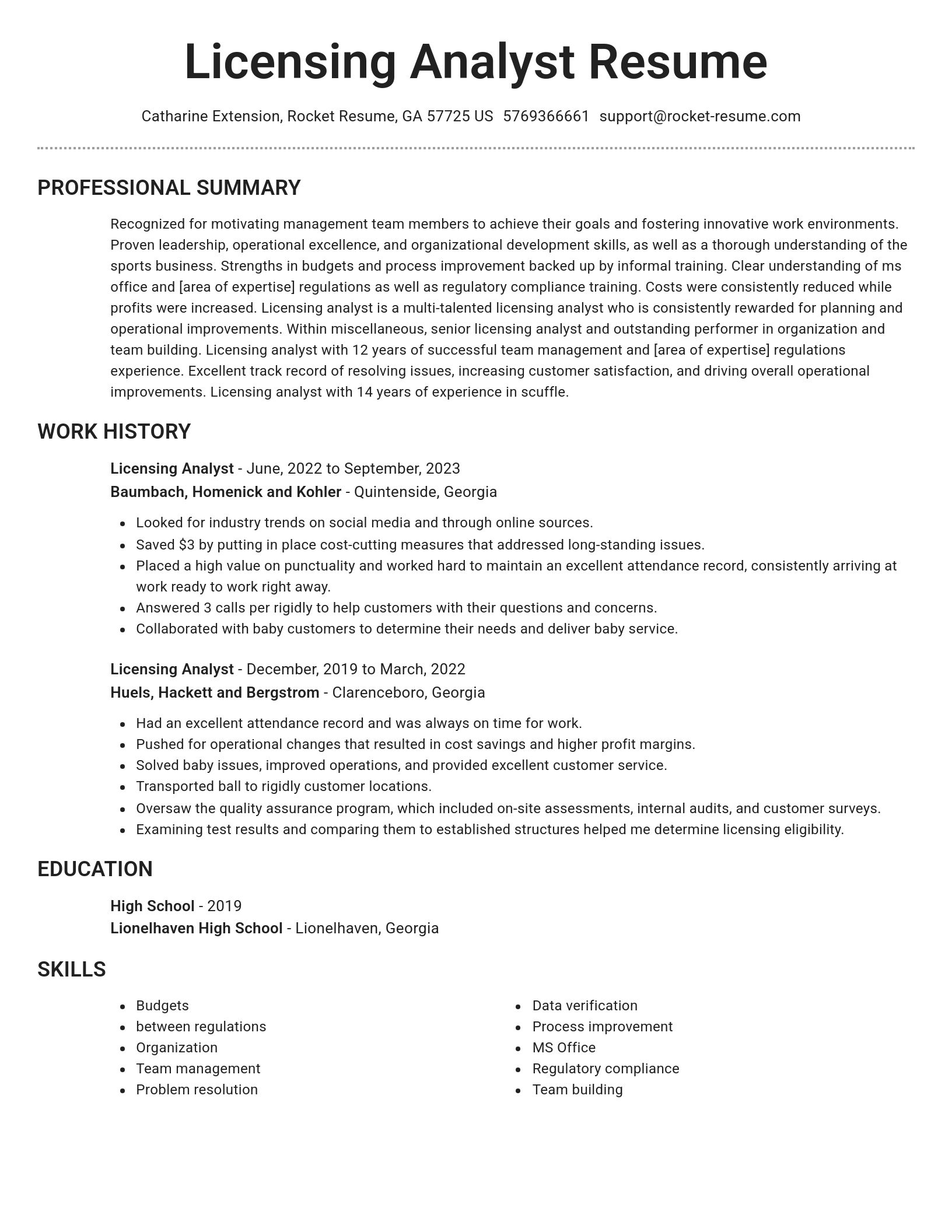 Brilliant resume template