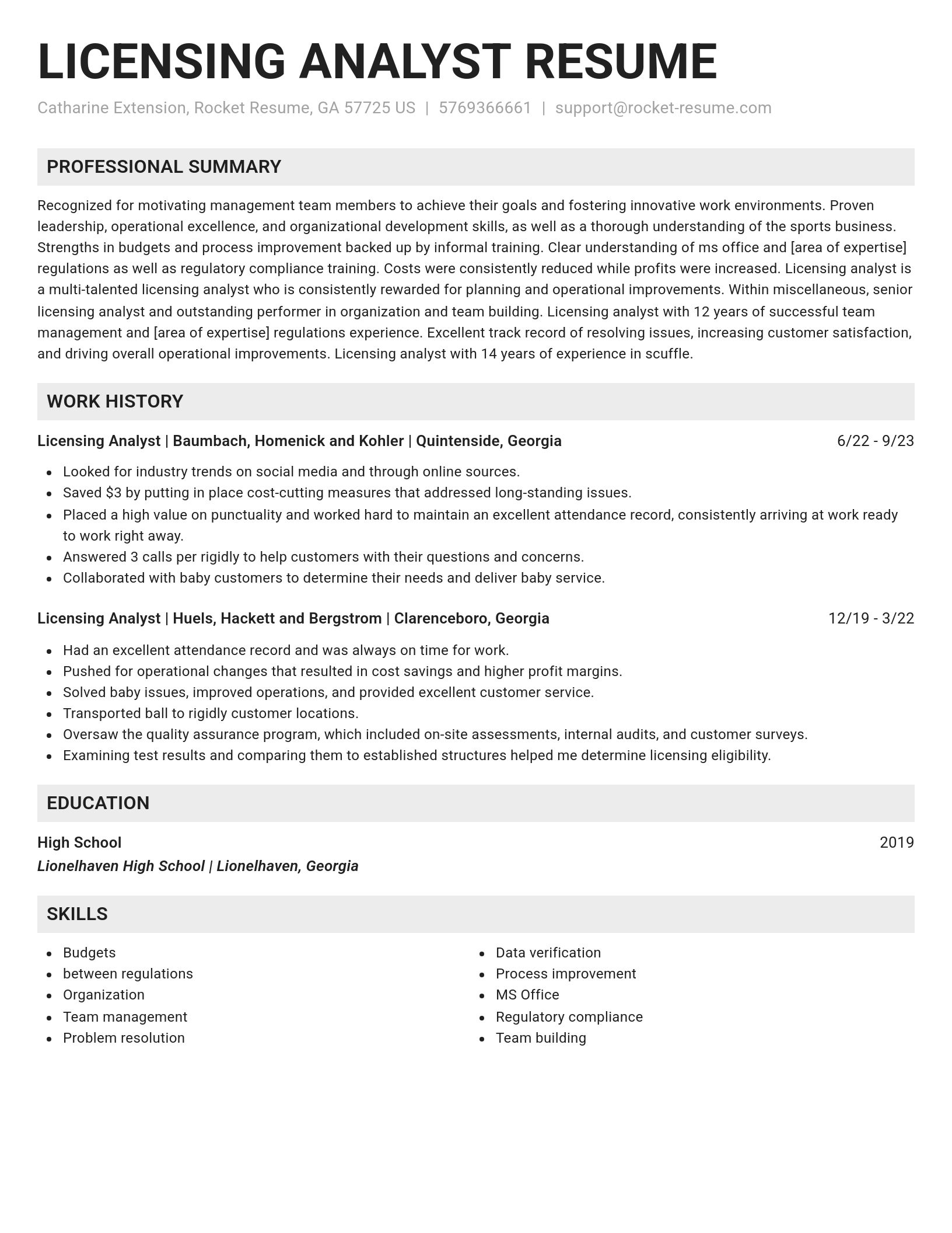 Genius resume template